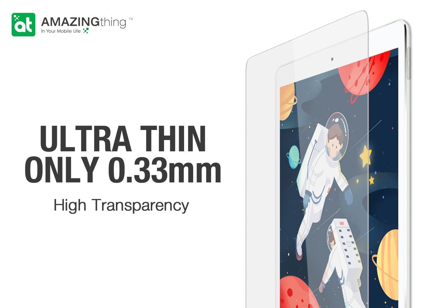 AMAZINGthing iPad 10.2inch 2.5D Anti-Bacterial Glass (Crystal) - Tech Street