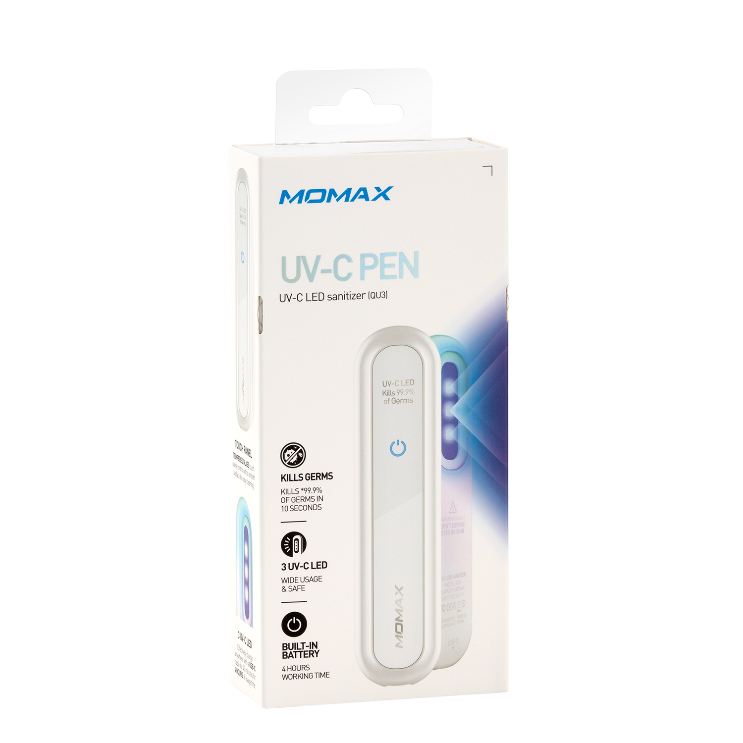 Momax UV-C Pen Portable LED Sanitizer White - Tech Street