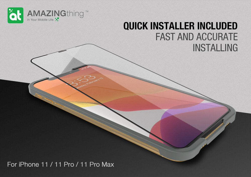 AMAZINGthing 2.75D Ex-Bullet Matte Dust Filter Glass with Installer for iPhone 11 - TECH STREET