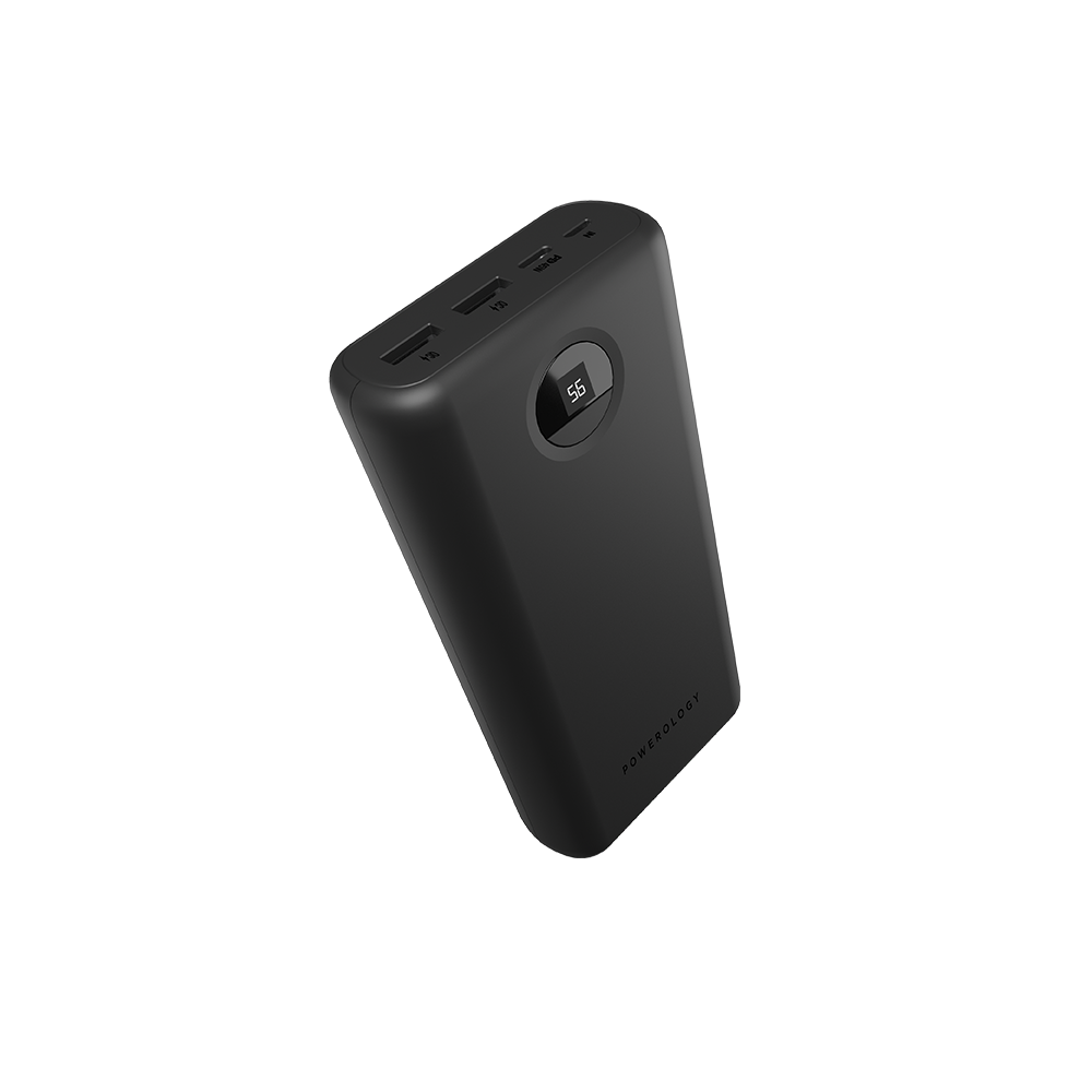 Powerology Quick Charge Power Bank 30000mAh PD 45W with Type-C to Type-C Cable 0.9M