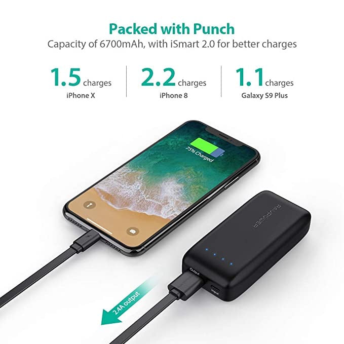 Ravpower iSmart 2.0 Power Bank 6700mAh - Black - TECH STREET