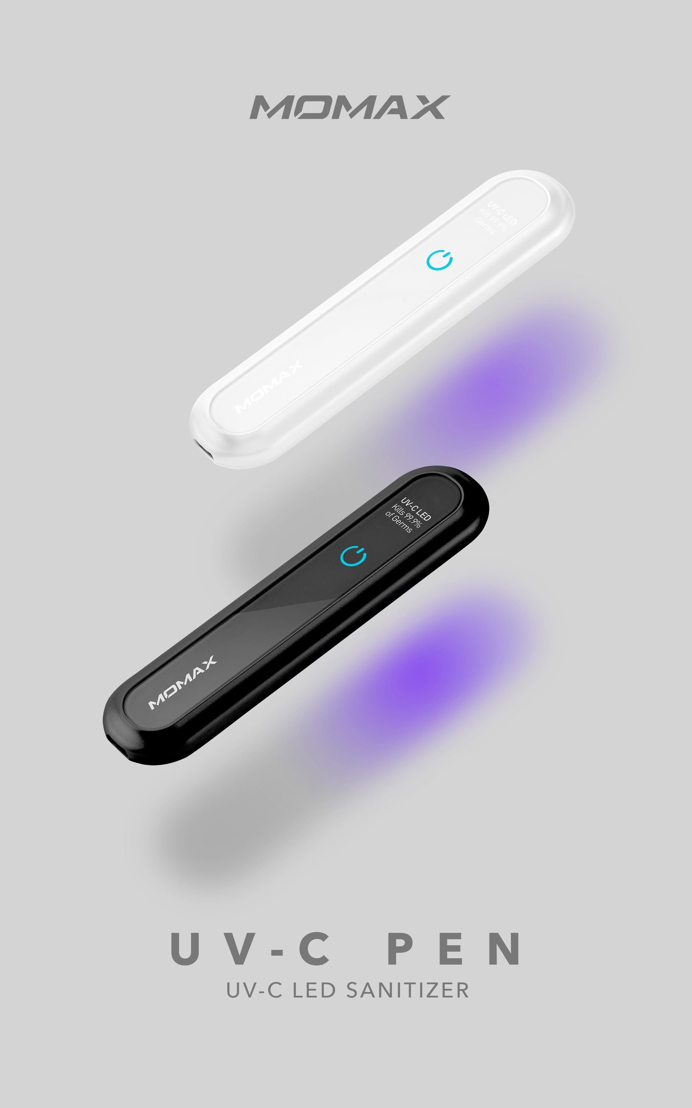 Momax UV-C Pen Portable LED Sanitizer White - Tech Street