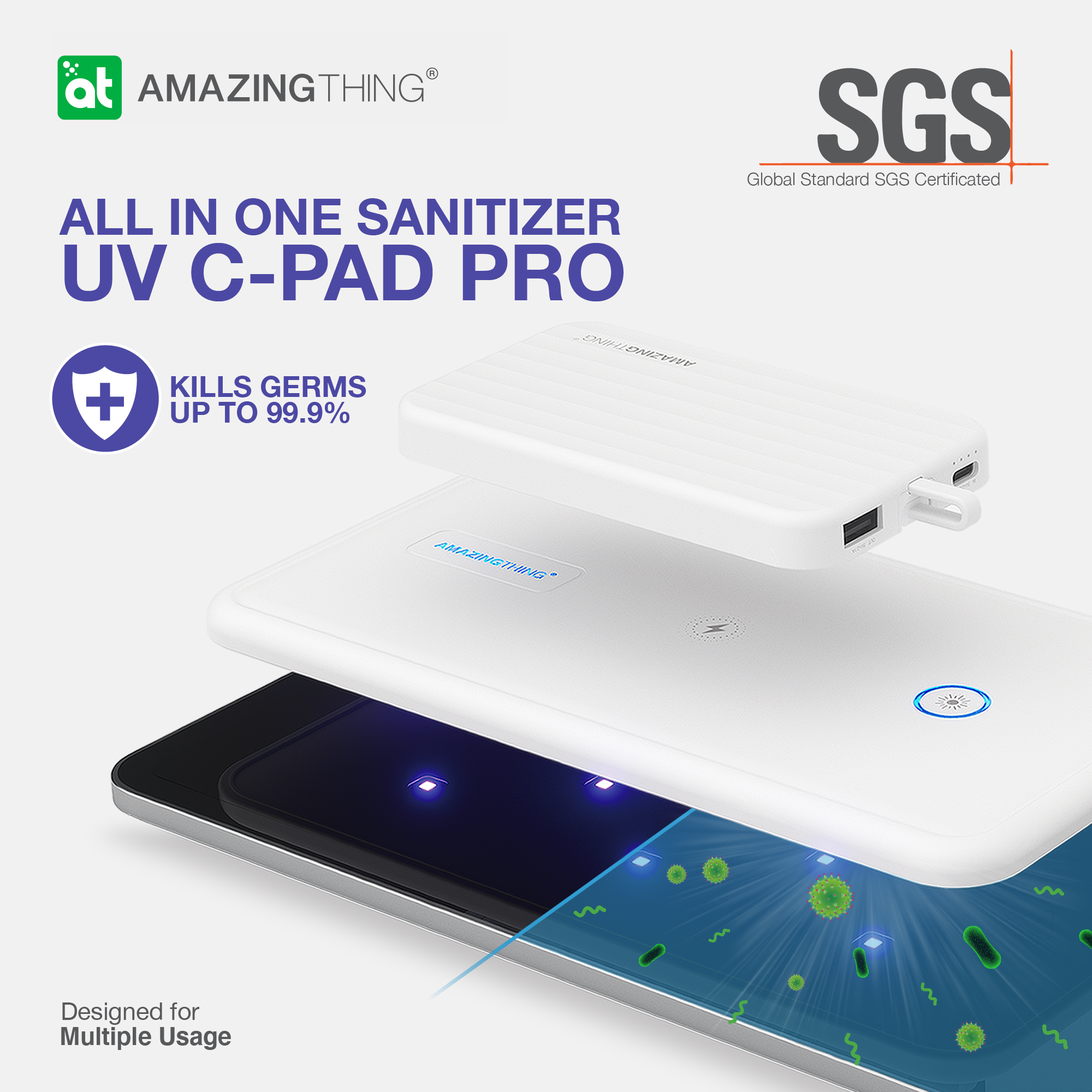 AMAZINGthing All in One UV-C Light Box with Pad Pro and 6000mAh Power Bank - TECH STREET