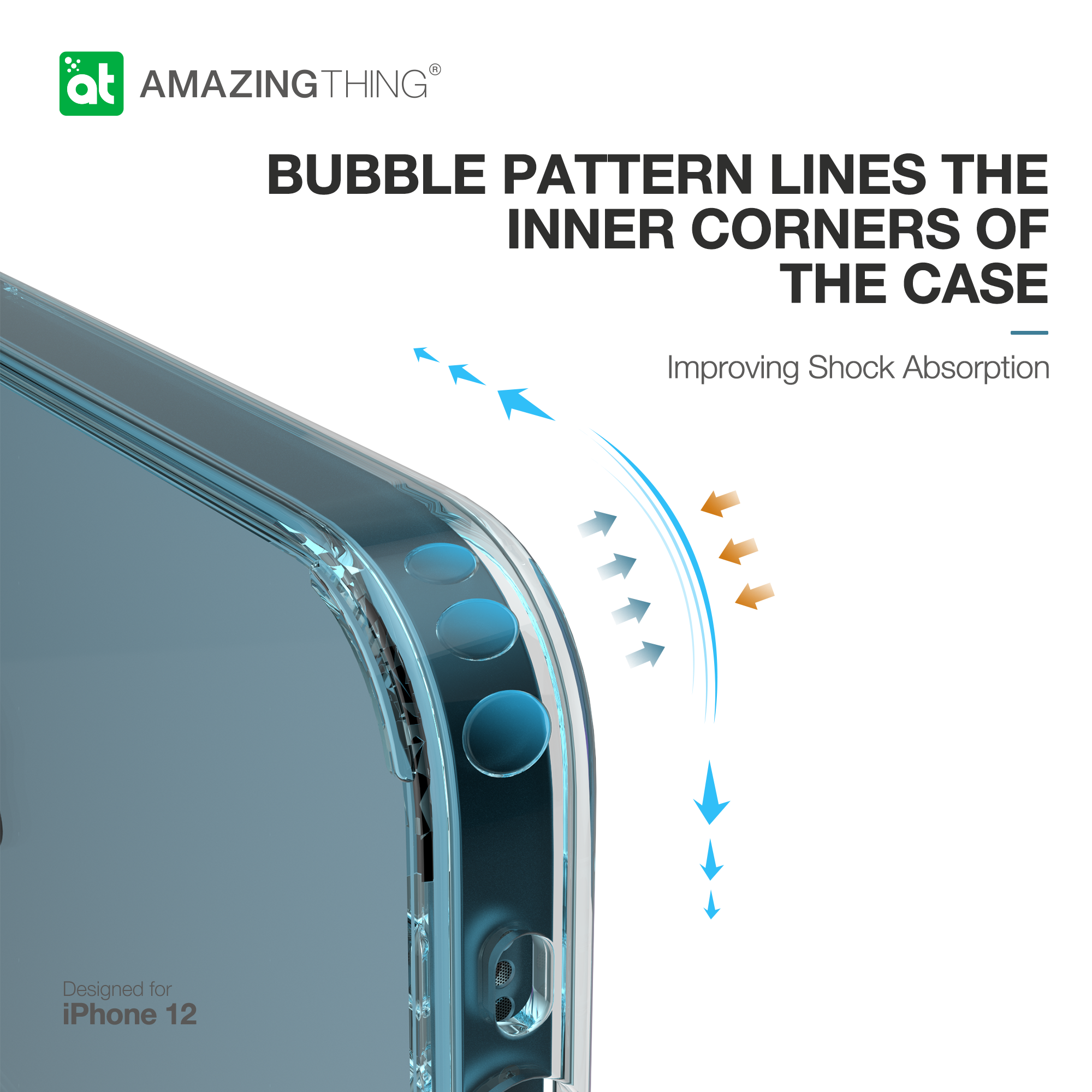 AMAZINGthing Anti-Microbial Outre Minimal Drop Protection Case for iPhone 12 Mini - TECH STREET
