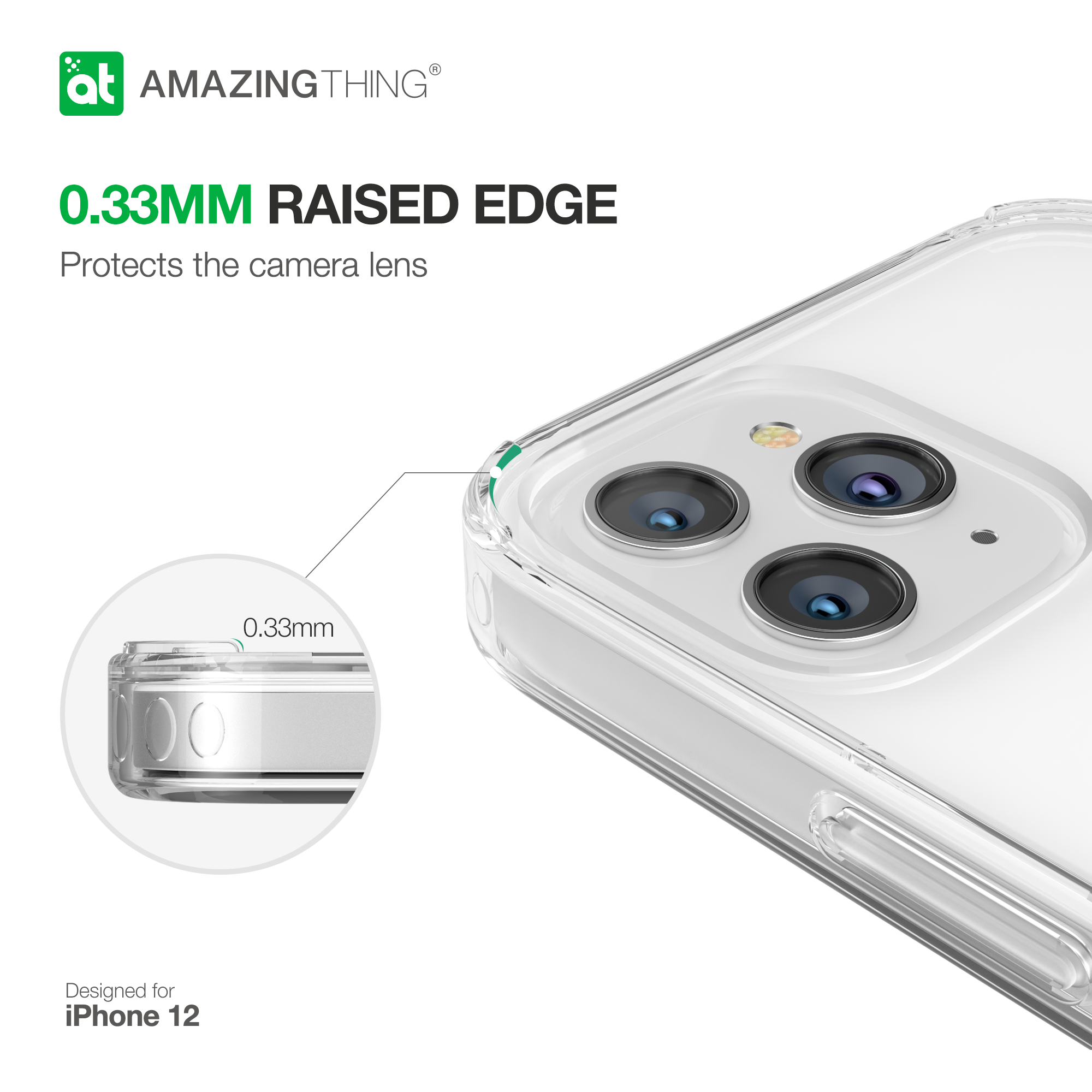 AMAZINGthing Anti-Microbial Outre Minimal Drop Protection Case for iPhone 12 Mini - TECH STREET