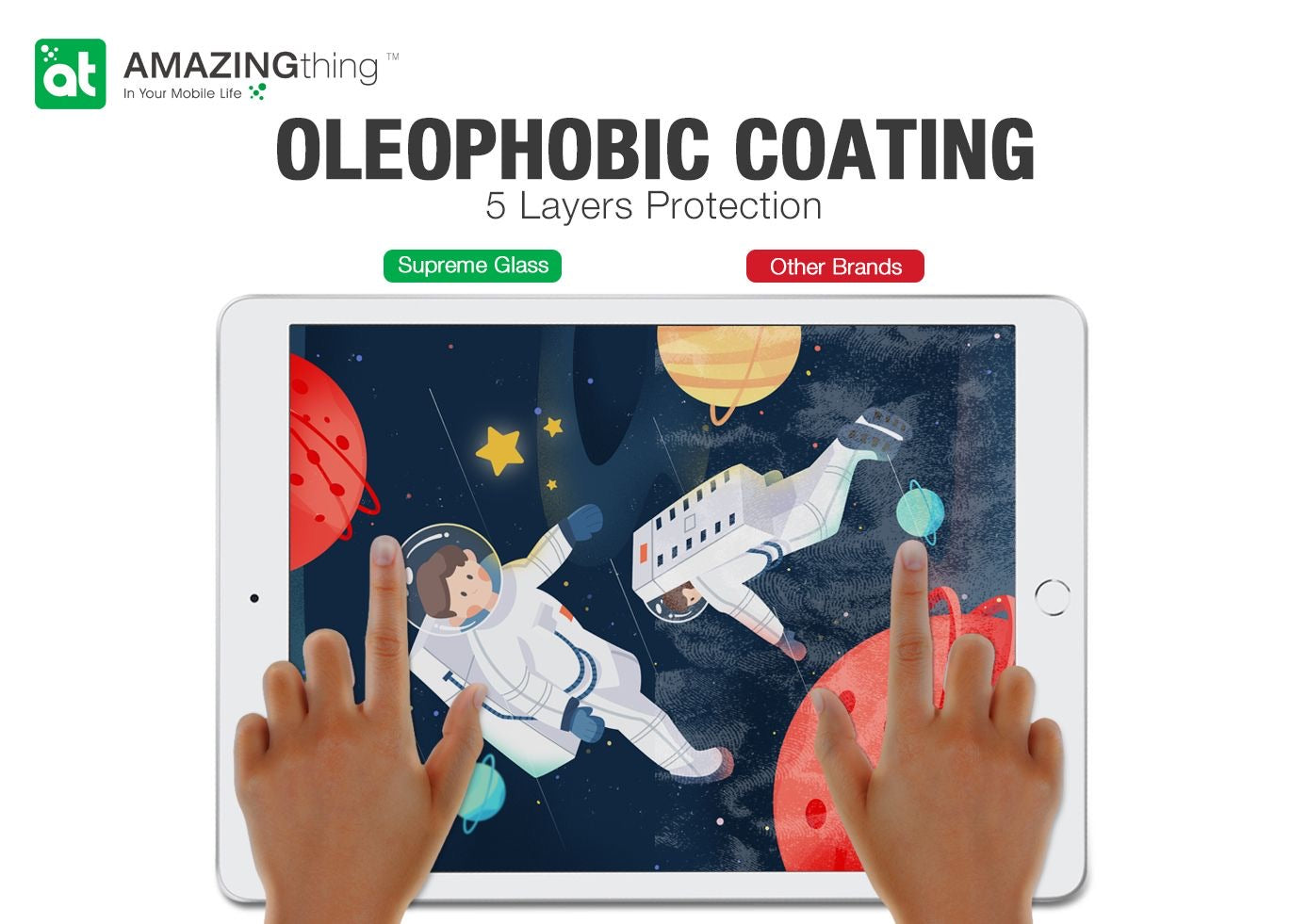AMAZINGthing iPad 10.2inch 2.5D Anti-Bacterial Glass (Crystal) - Tech Street