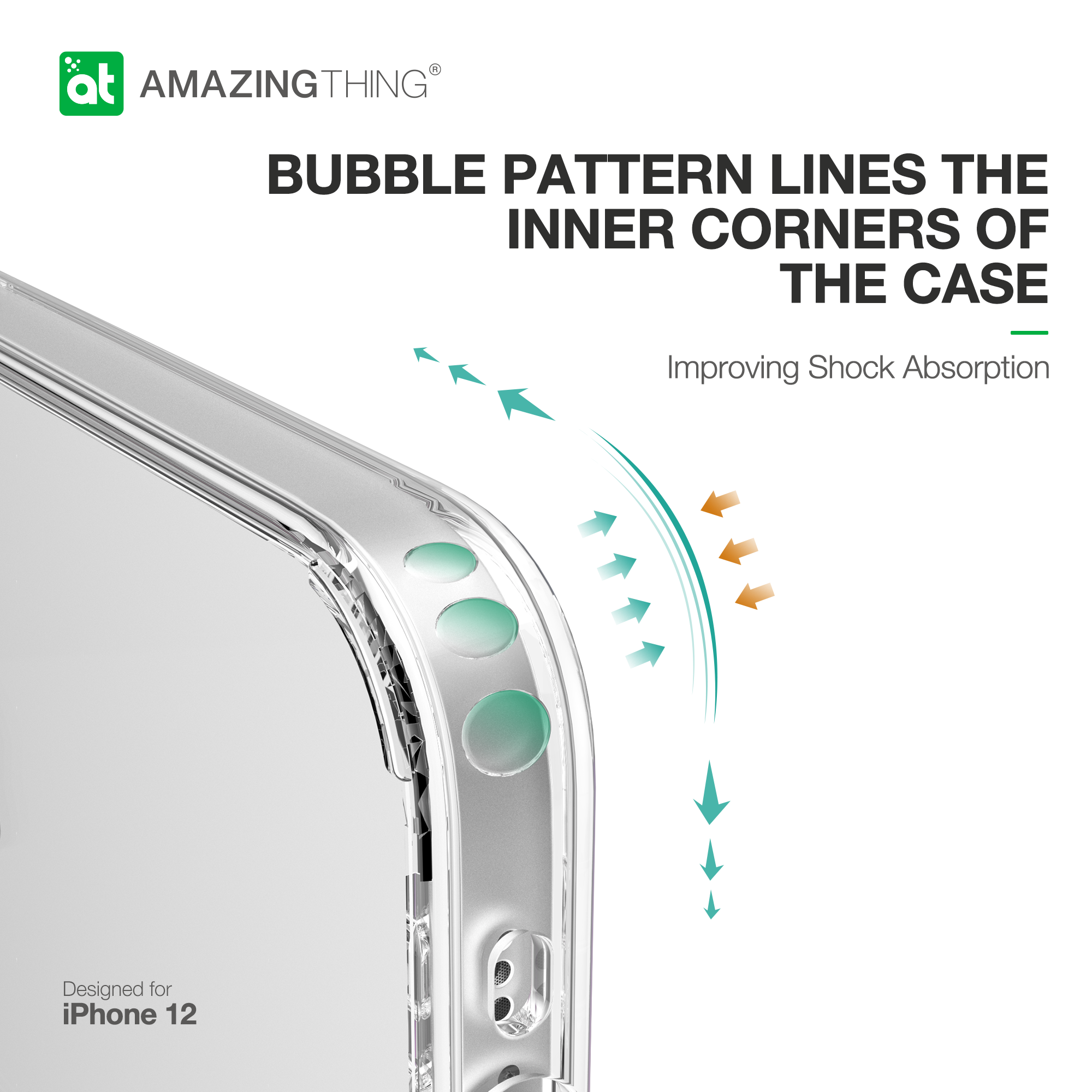 AMAZINGthing Anti-Microbial Outre Minimal Drop Protection Case for iPhone 12 Mini - TECH STREET