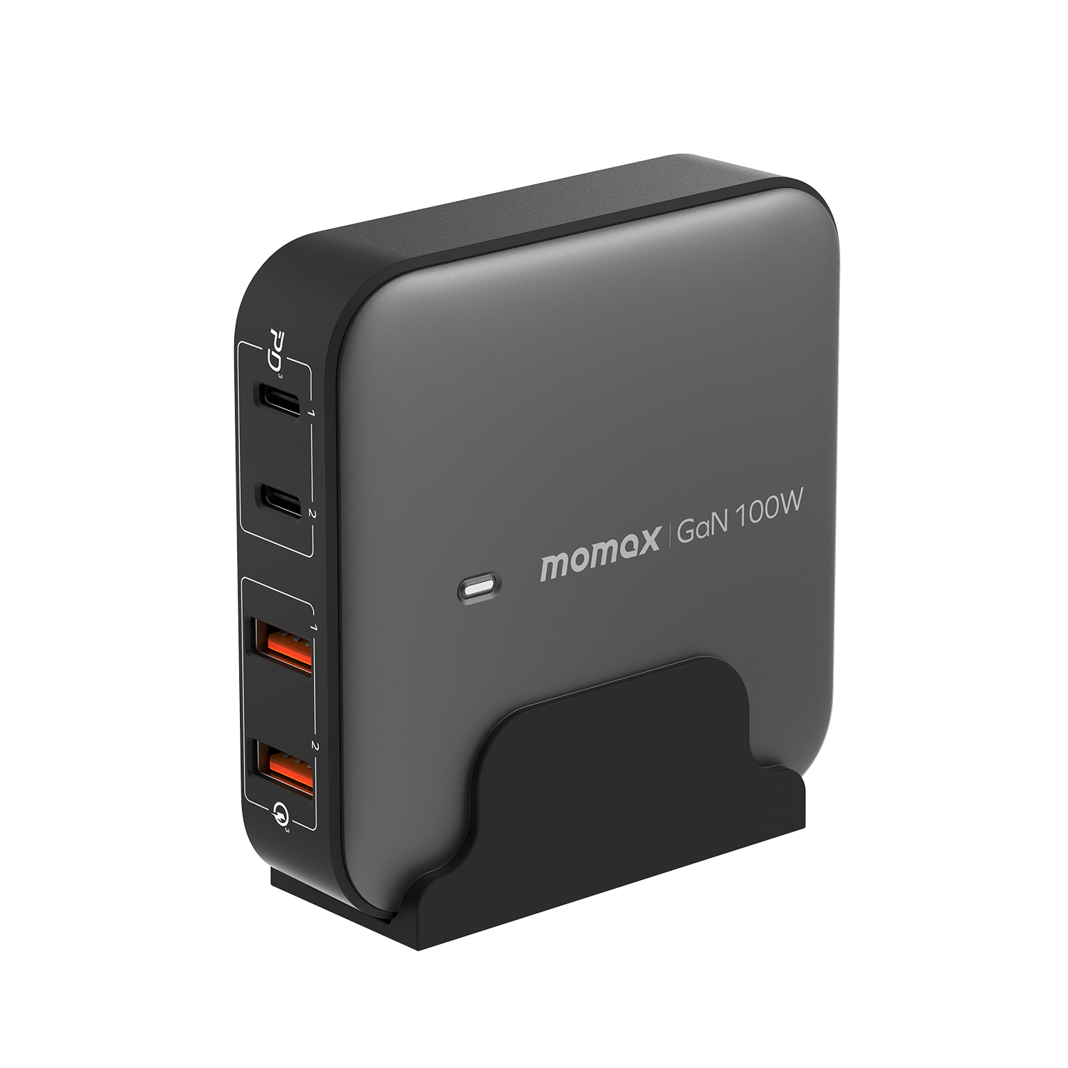 MOMAX ONEPLUG 100W 4-PORT GAN DESKTOP CHARGER BLACK