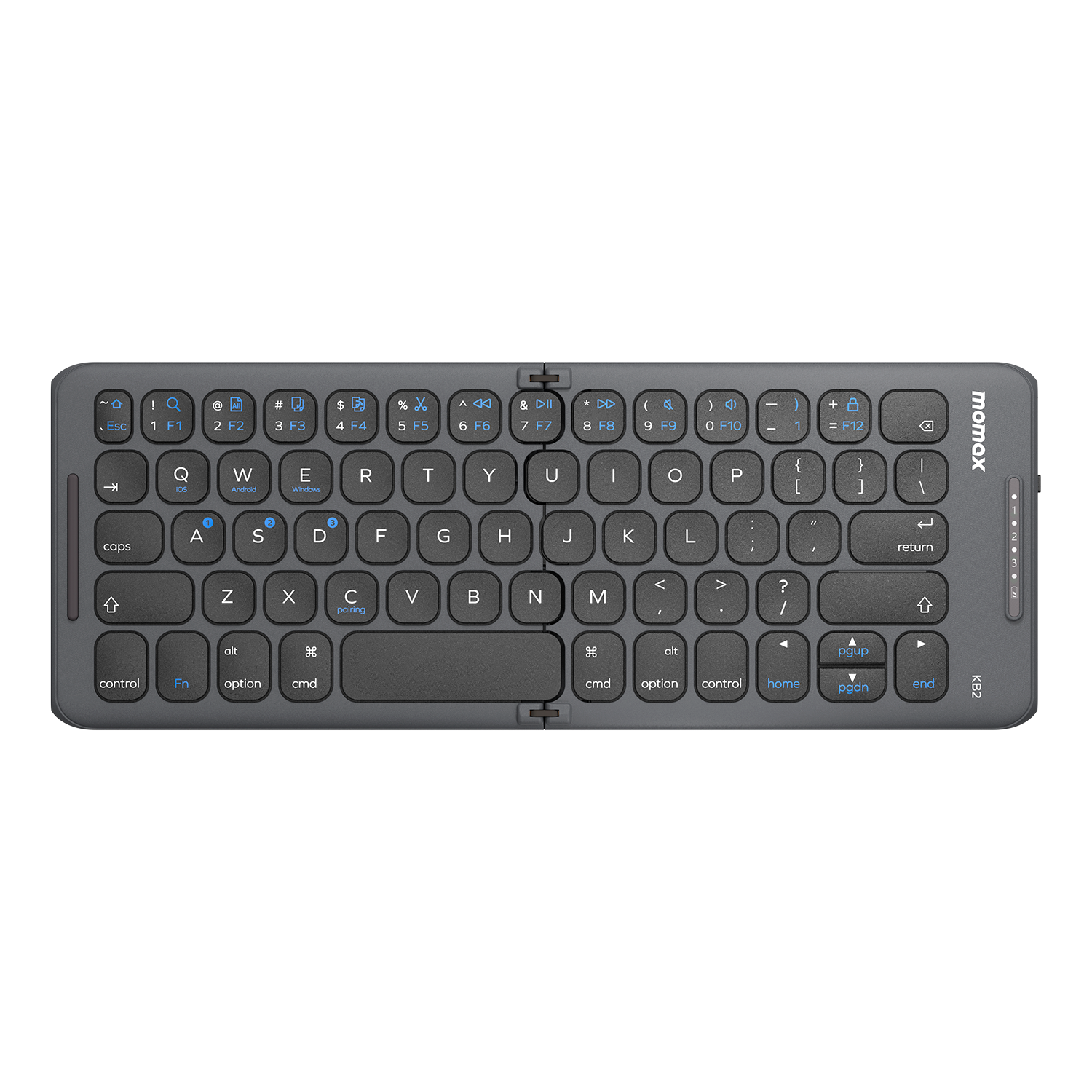 Momax OneLink Foldable Wireless Keyboard - Space Grey