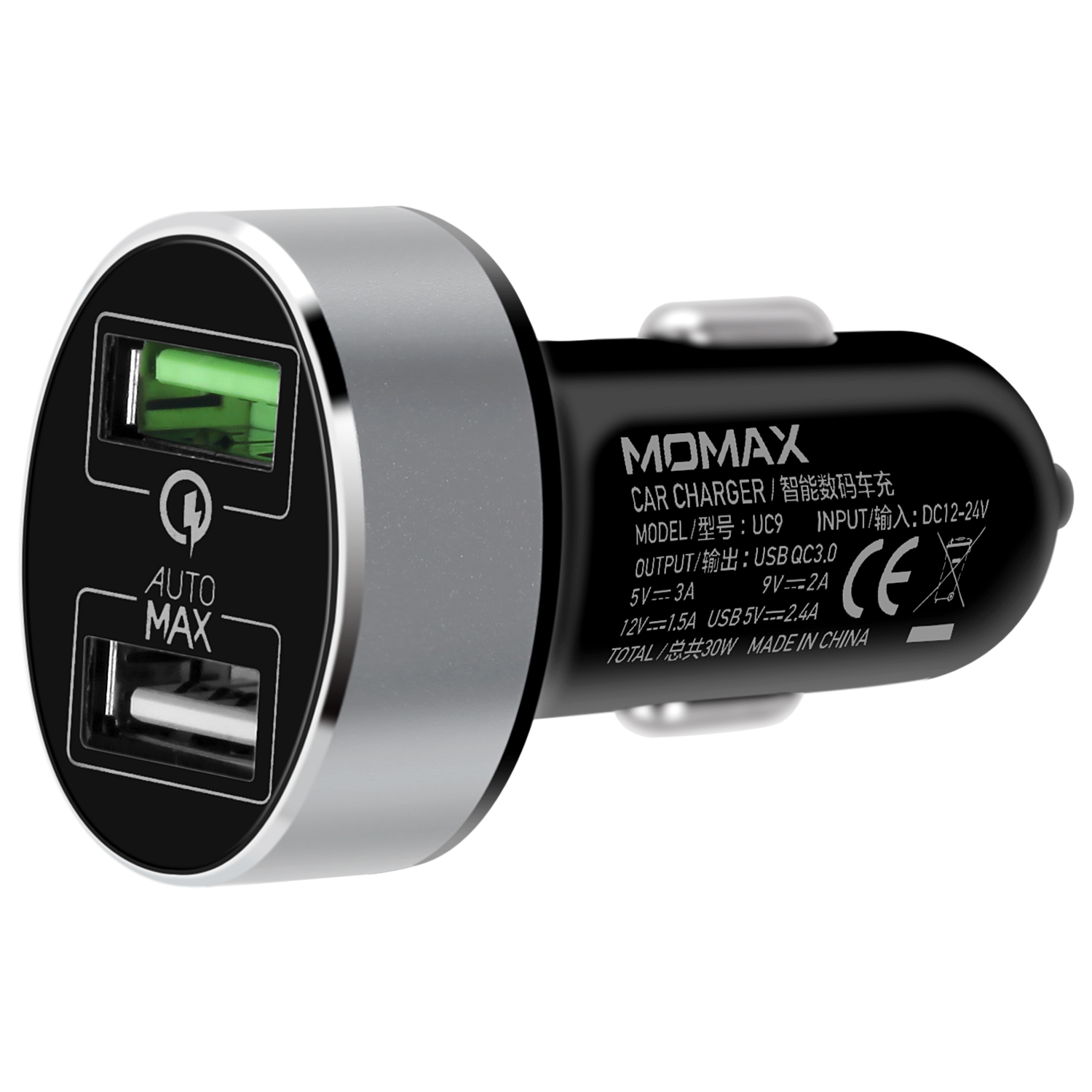 Momax UC Series Dual Port Fast Car Charger