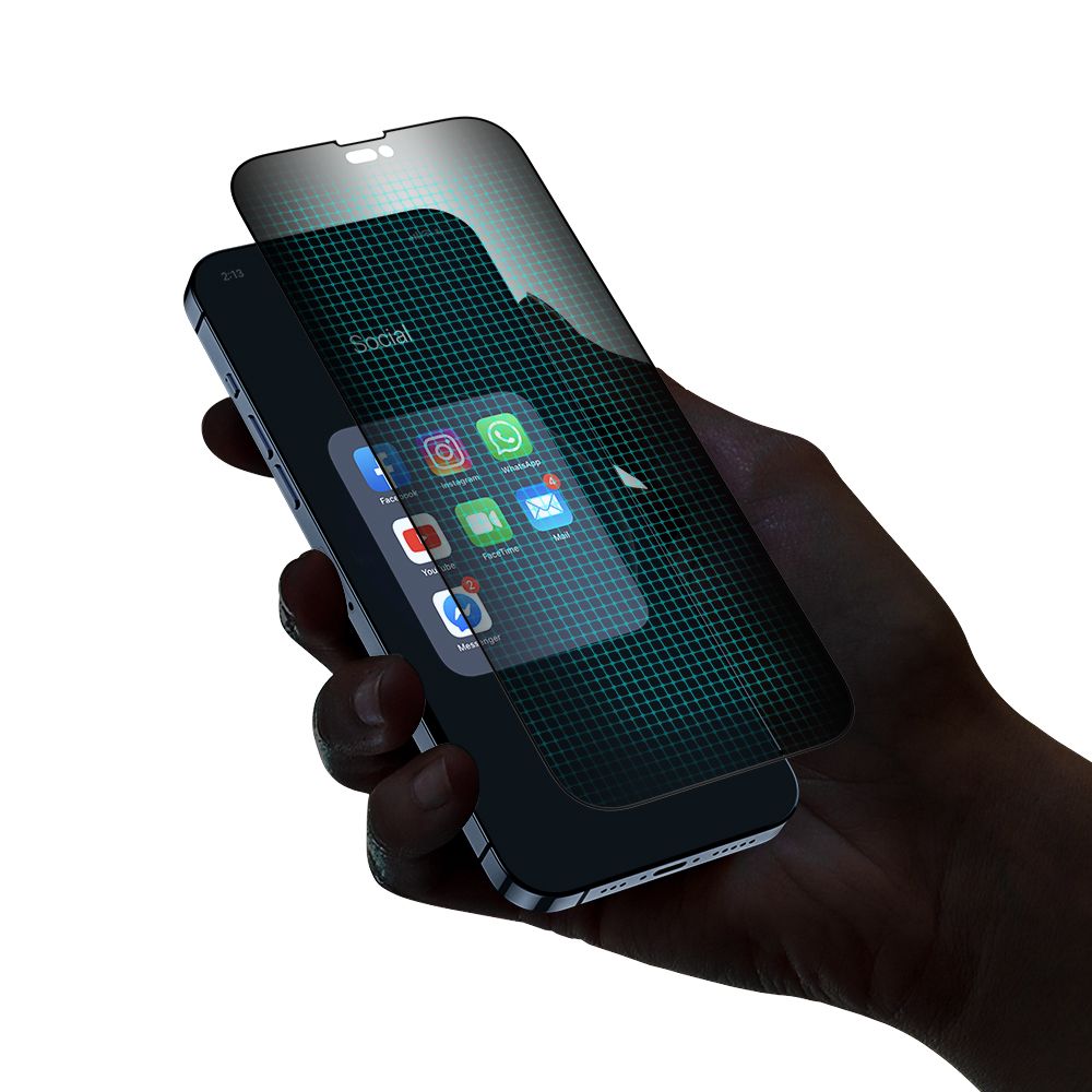 AMAZINGthing 2.7D Full Radix Glass Screen Protector for iPhone 14 6.1 Pro - Privacy