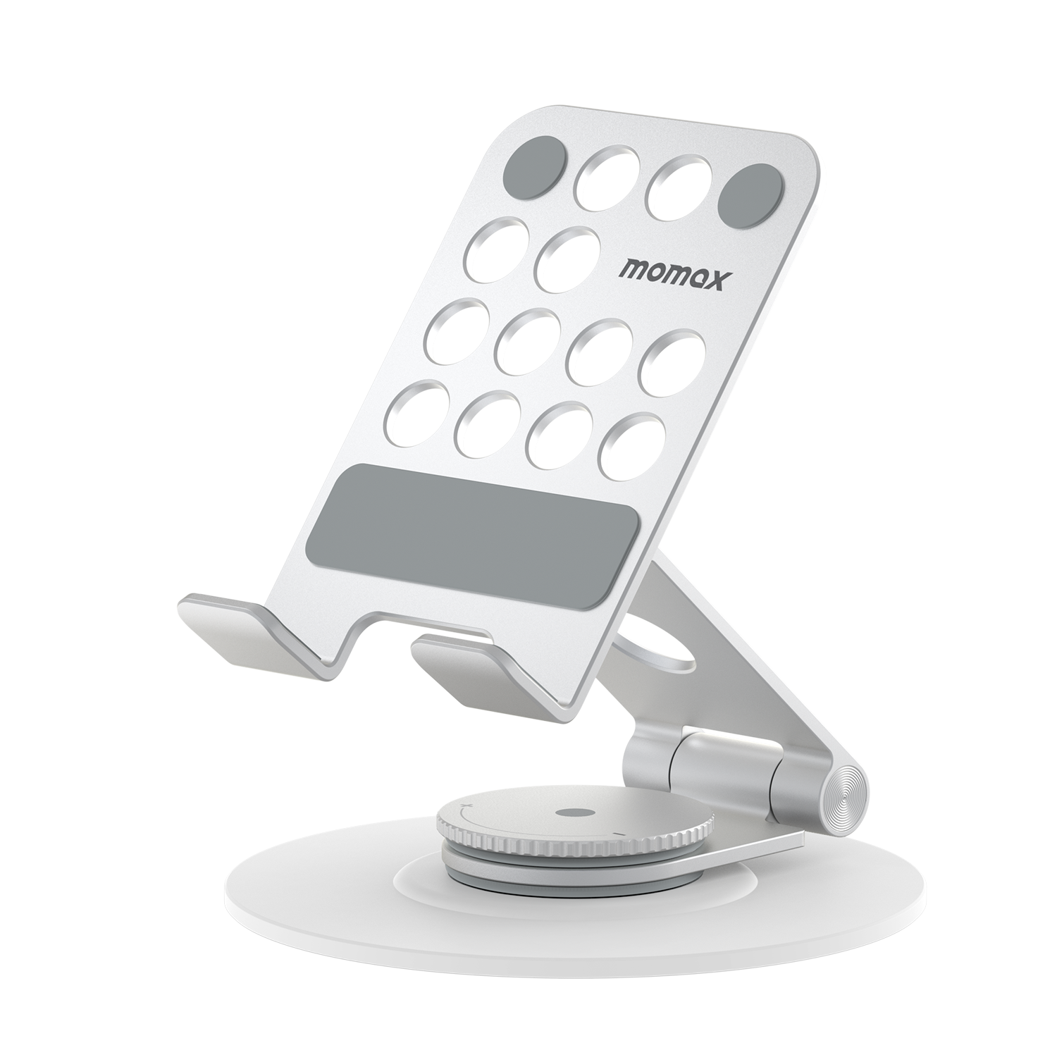 MOMAX FOLD STAND MILA ROTATABLE PHONE STAND SILVER
