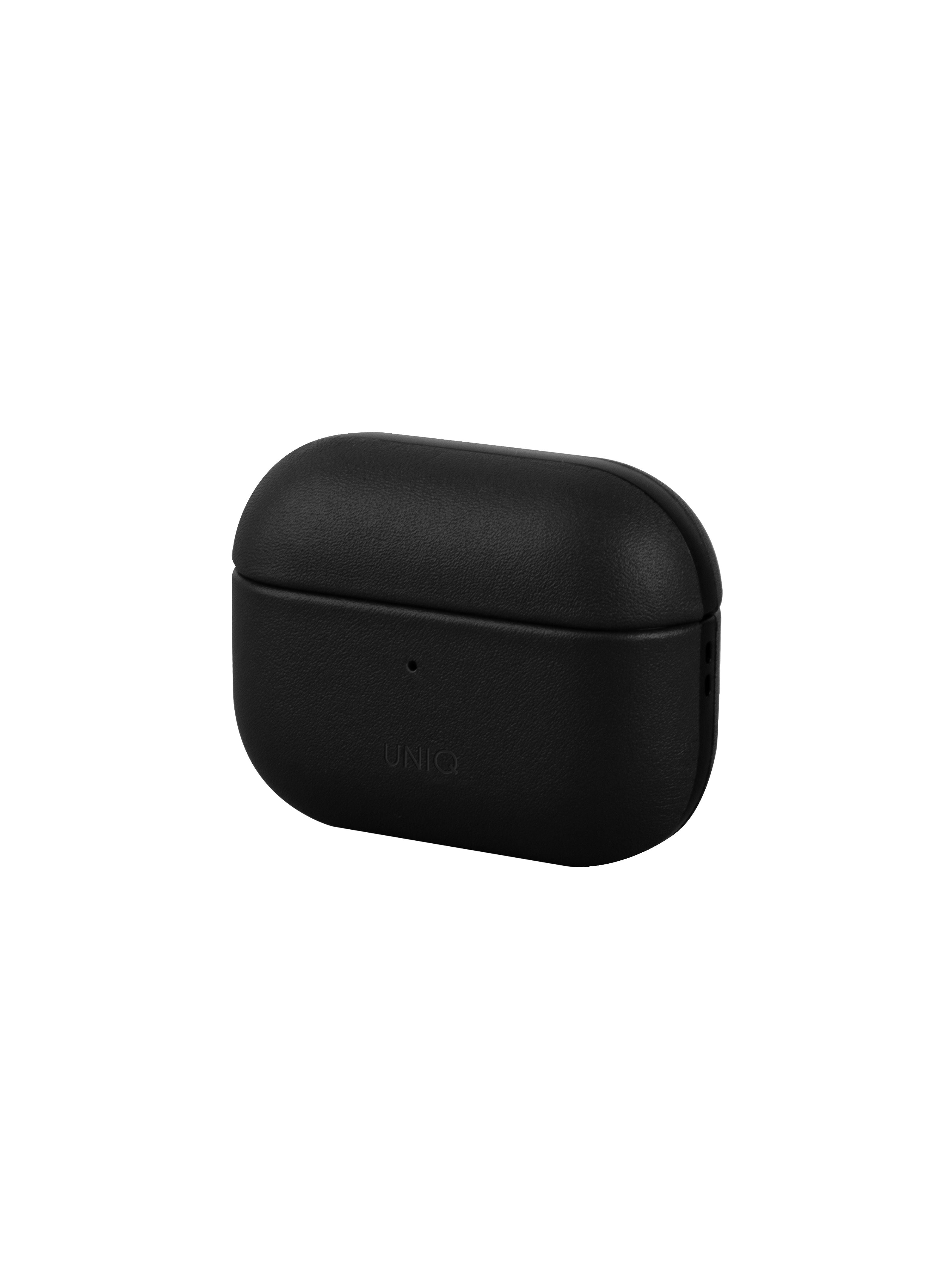 UNIQ Terra Genuine Leather Snap Case for AirPods Pro - Black