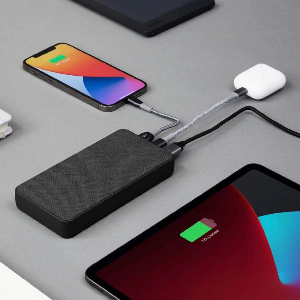 Powerology 20000mah Dual USB 2.1A Powerbank - Black
