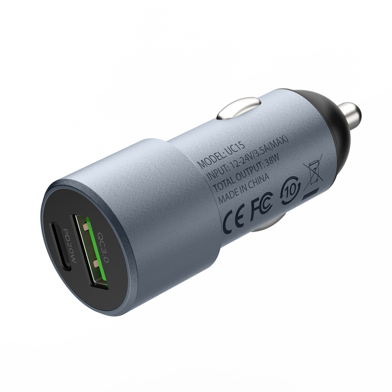 Momax Dual Port Car Charger 38W