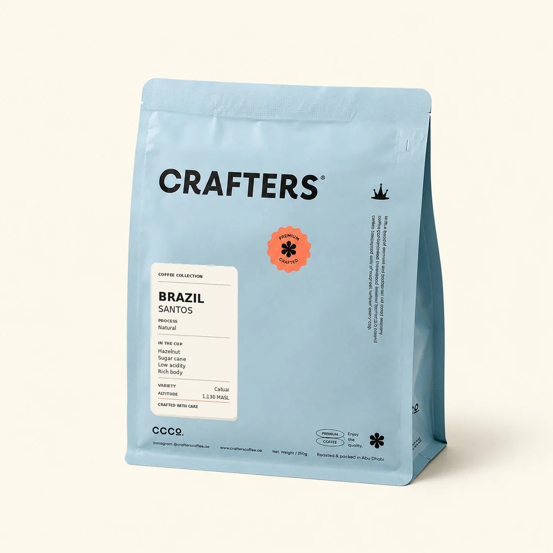 CRAFTERS COFFEE – Brazil Santos Specialty Coffee 250g
