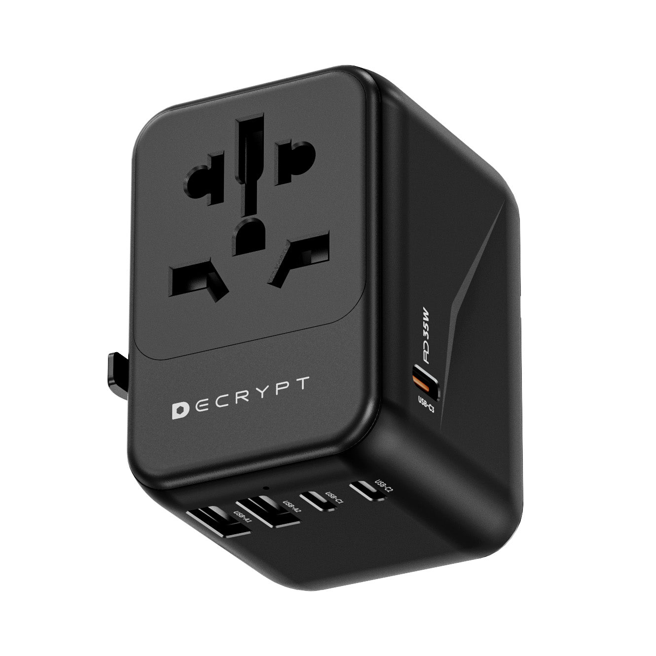 Decrypt Travel Adapter 35w - Black