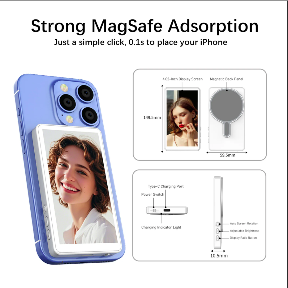 MAGNETIC MONITOR SELFIE SCREEN