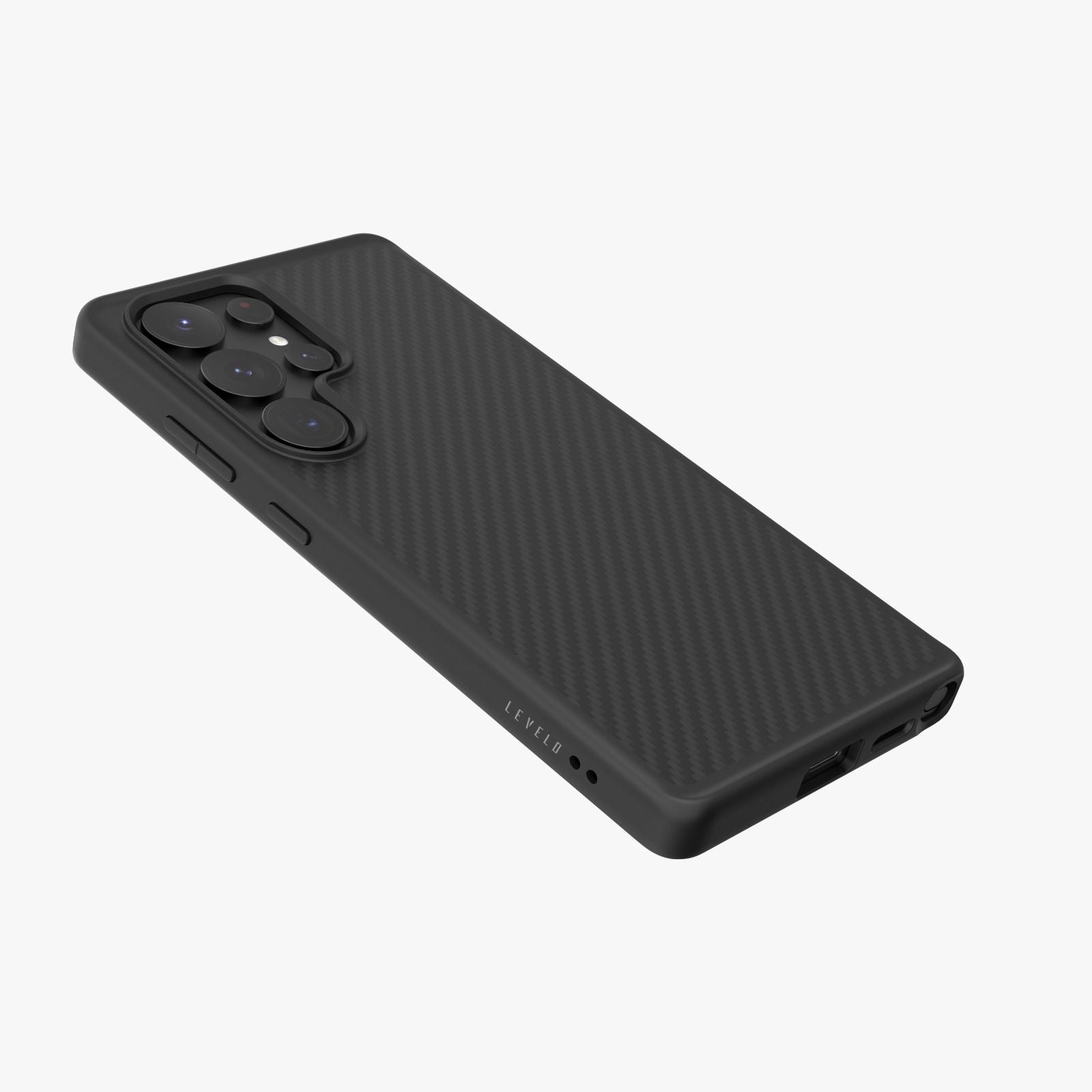 Levelo Ox Carbon Case For Samsung S25 Ultra - Black