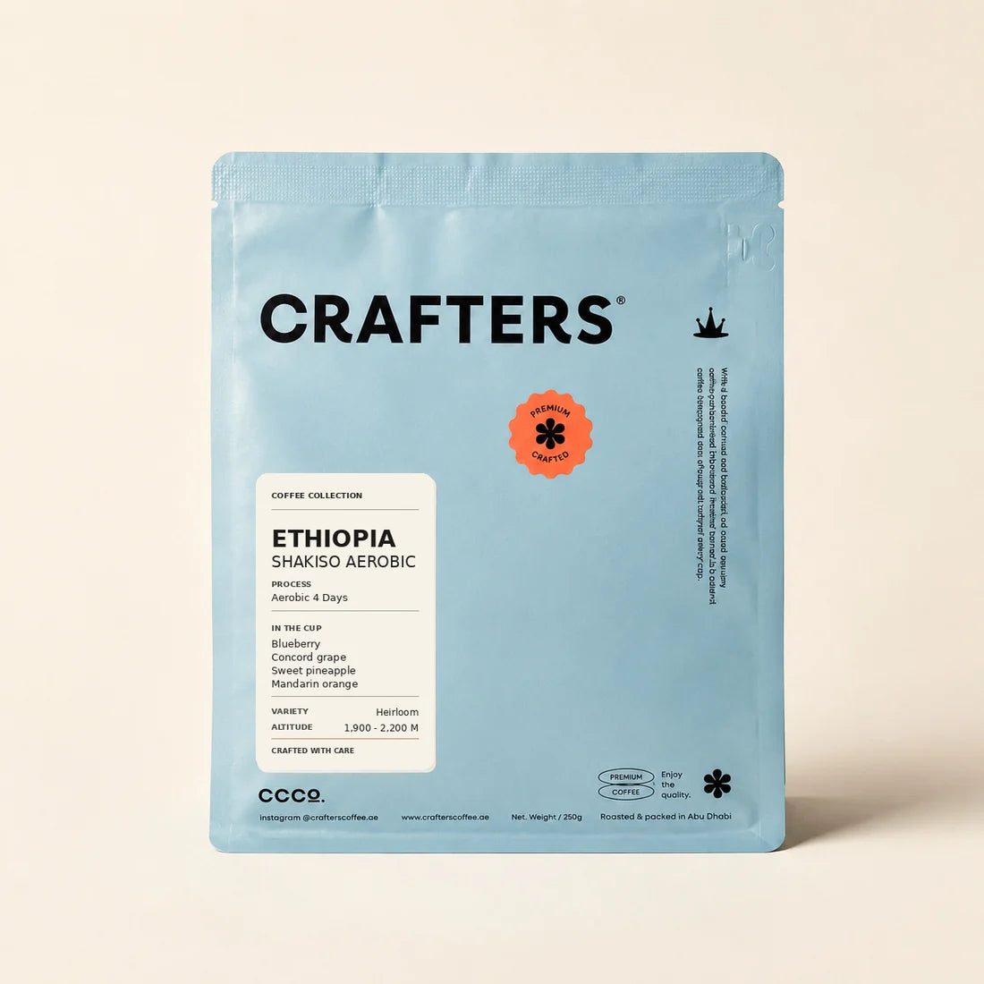CRAFTERS COFFEE – Ethiopia Shakiso Aerobic Specialty Coffee 250g