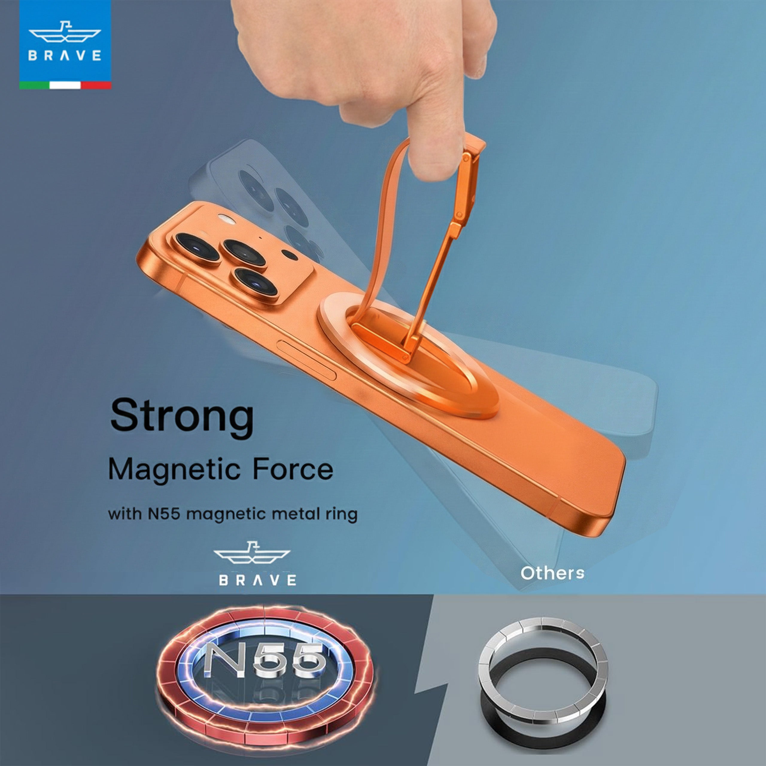 BRAVE Grip 3 in 1 Magnetic Grip And Kickstand - TECH STREET