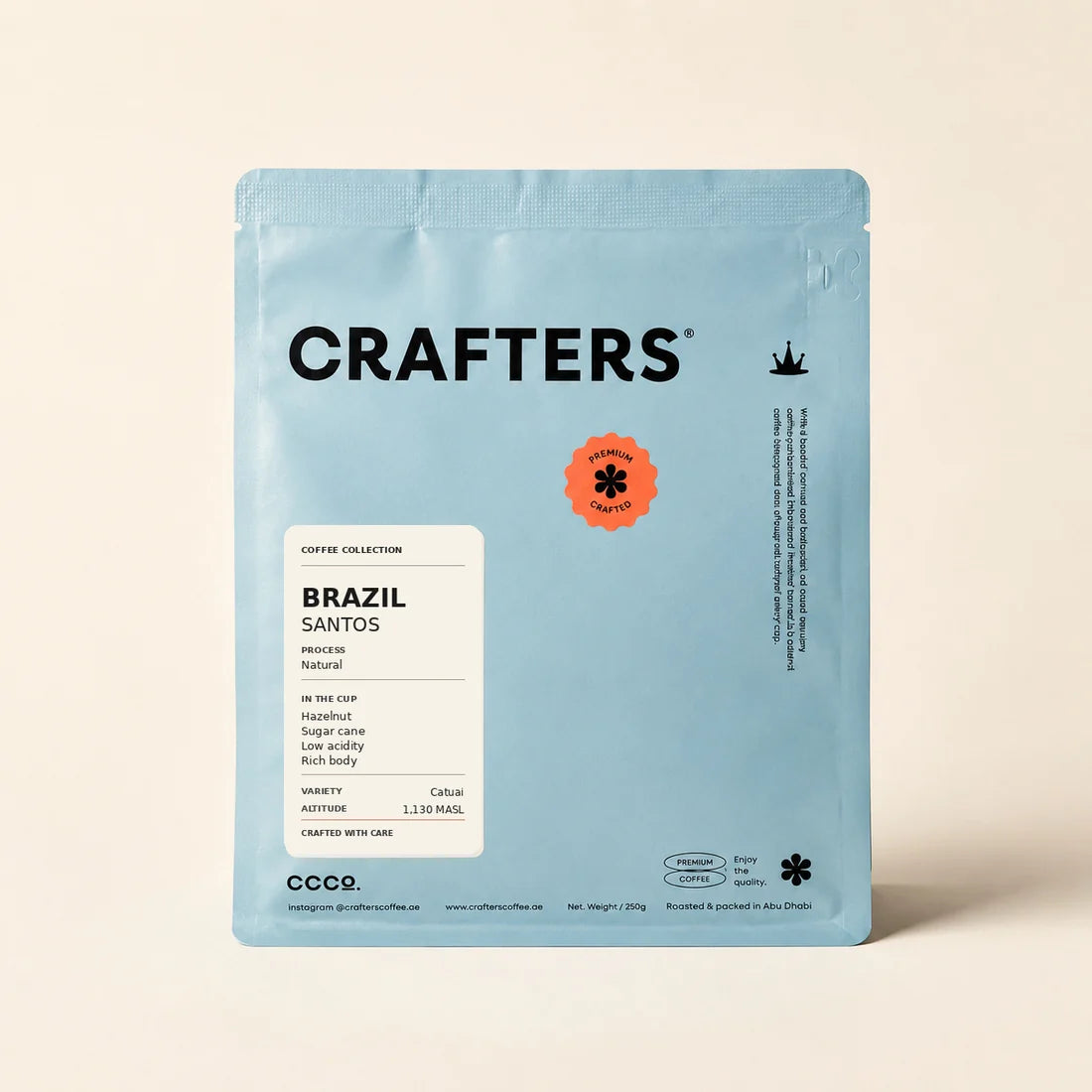CRAFTERS COFFEE – Brazil Santos Specialty Coffee 250g