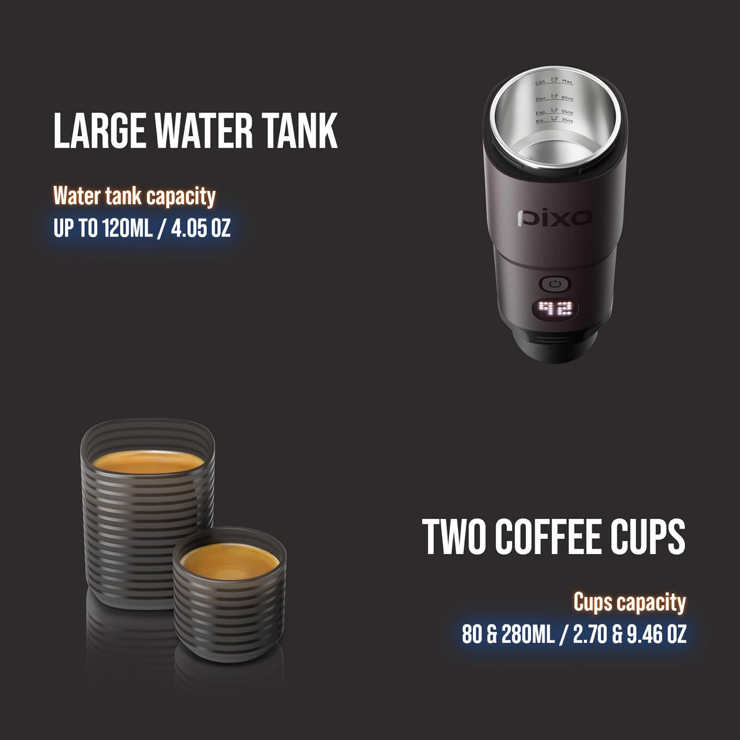 Wacaco - Electric portable espresso maker  PIXAPRESSO - TECH STREET