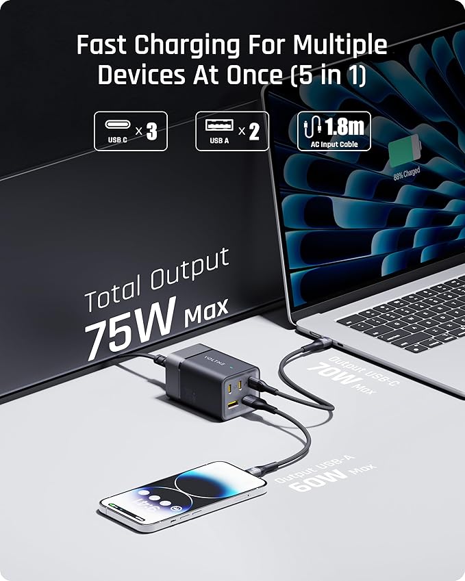 VOLTME VITO 75 EzTravel USB Desktop Power Charger