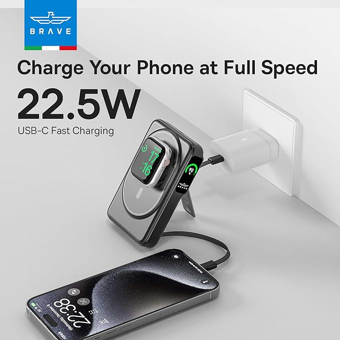 Brave Magpow Lite Fast Charging Power Bank 10000mAh 22.5W Black