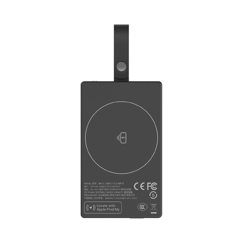 MOMAX 1-POWER BADGE+ RECHARGEABLE BATTERY WITH FIND MY LOCATOR