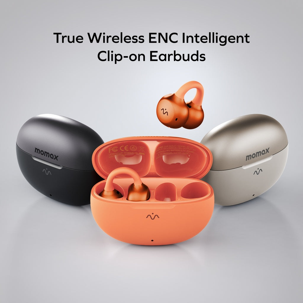 MOMAX 1-VIBE CLIP M.IN.D TRUE WIRELESS ENC INTELLIGENT CLIP ON EARBUDS - TECH STREET