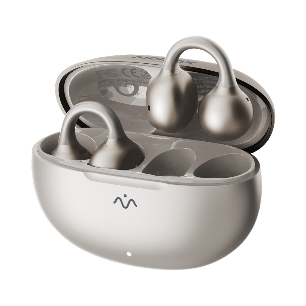MOMAX 1-VIBE CLIP M.IN.D TRUE WIRELESS ENC INTELLIGENT CLIP ON EARBUDS - TECH STREET
