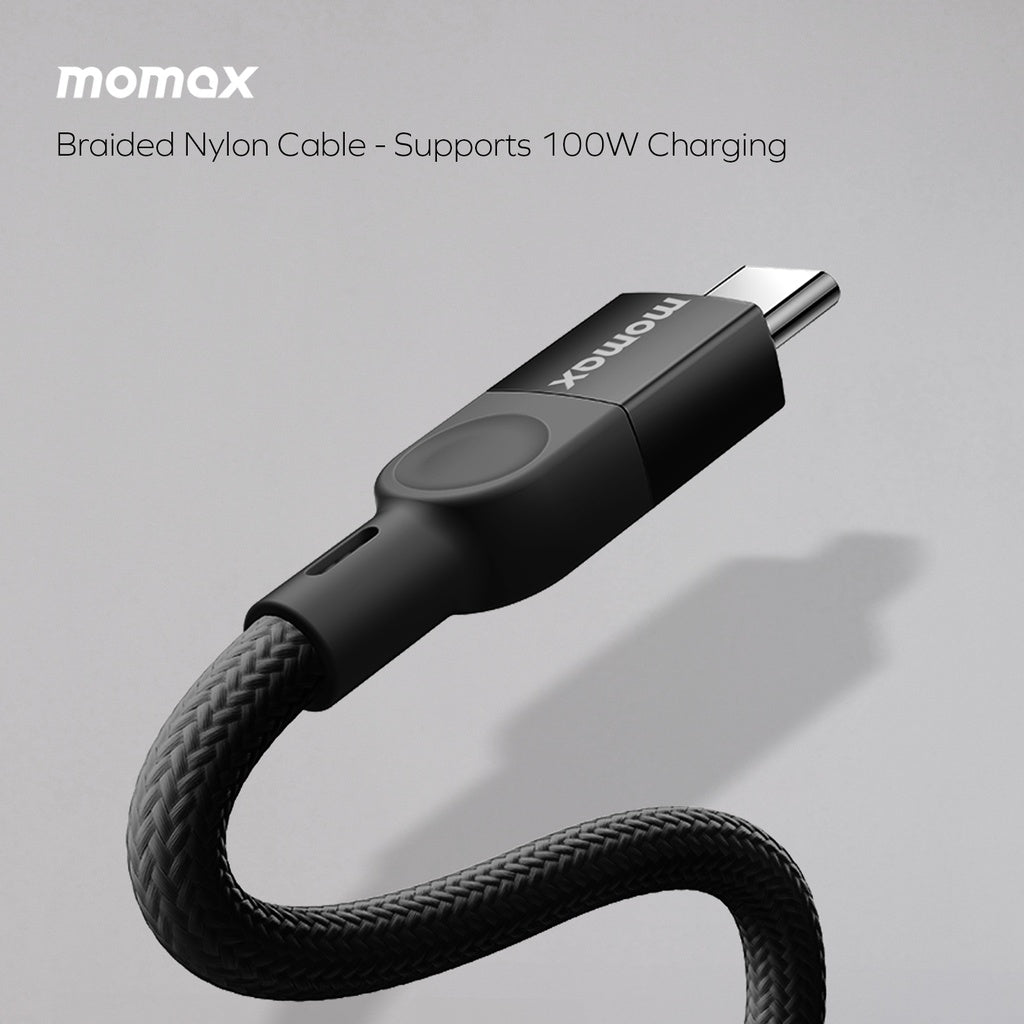 MOMAX ELITE MAG LINK 100W USB-C TO USB-C MAGNETIC CABLE 2M