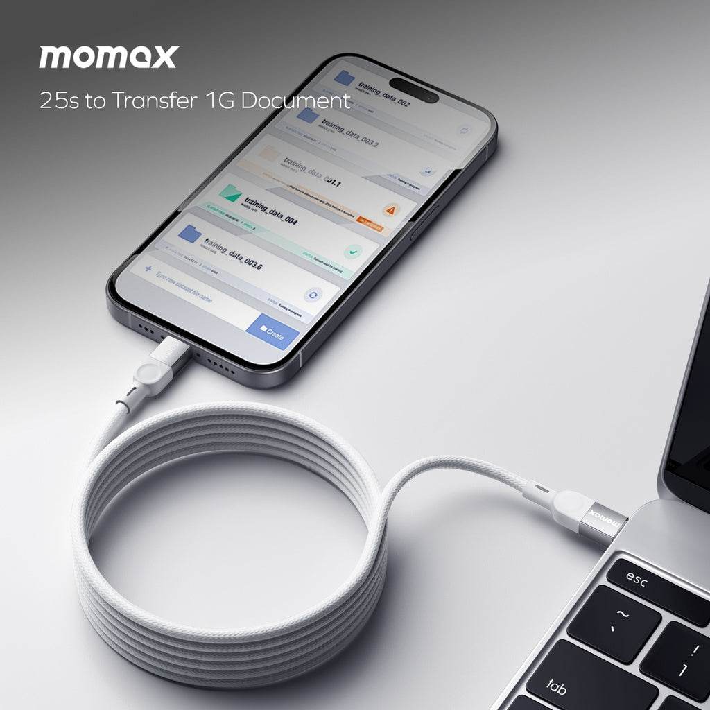 MOMAX ELITE MAG LINK 100W USB-C TO USB-C MAGNETIC CABLE 2M