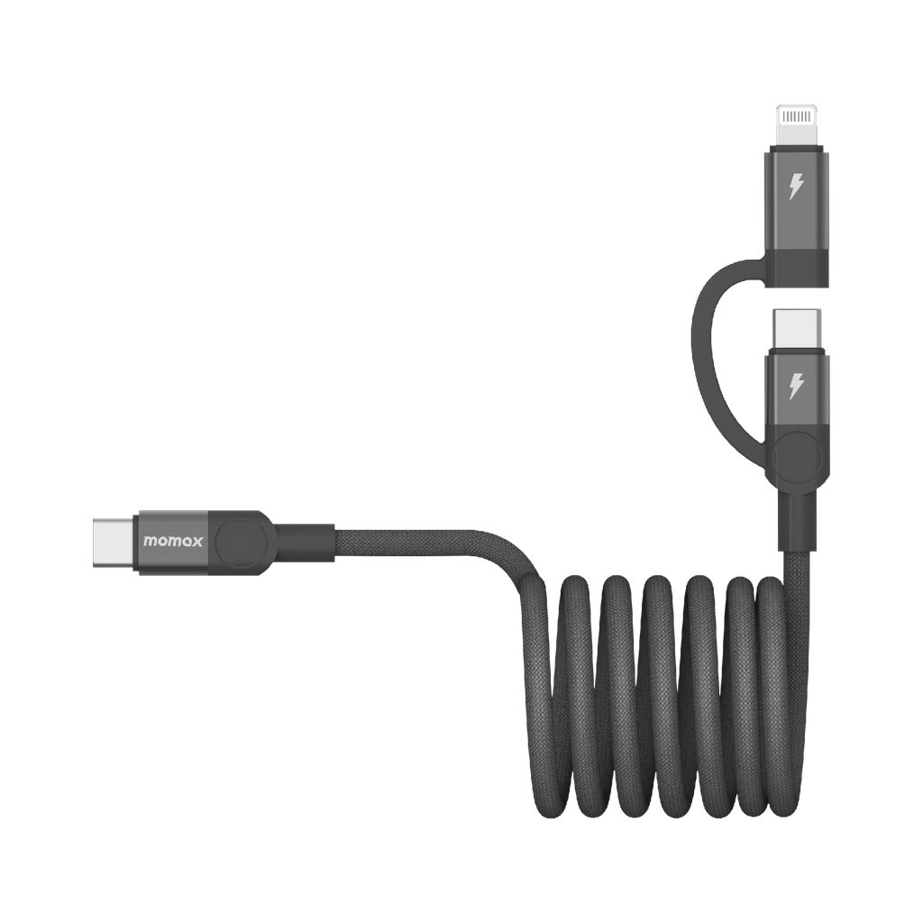 MOMAX MAG LINK USB-C TO C & LIGHTNING MAGNETIC CABLE 1M