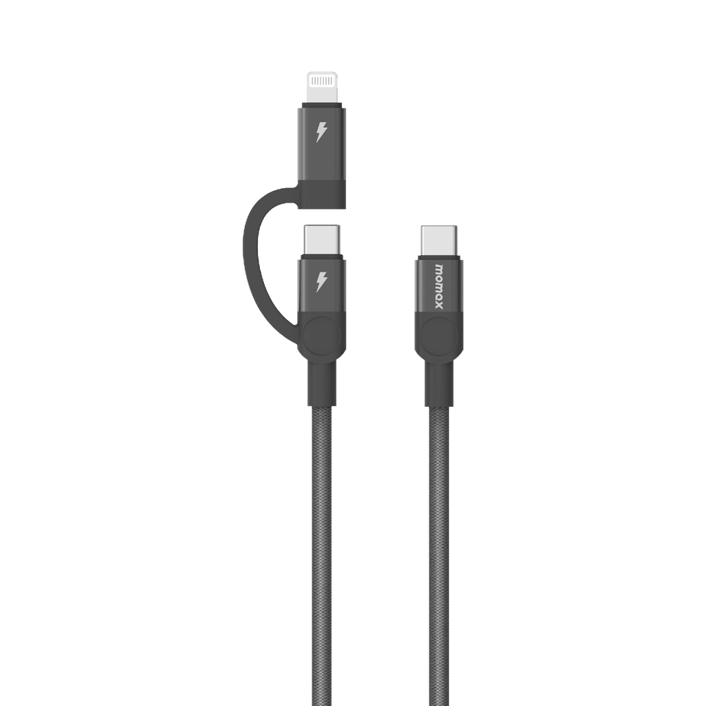 MOMAX MAG LINK USB-C TO C & LIGHTNING MAGNETIC CABLE 1M