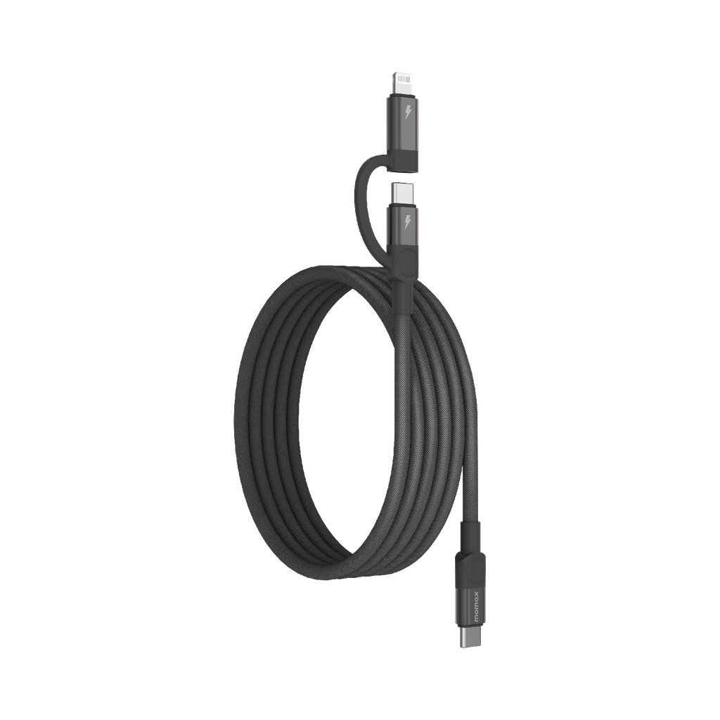 MOMAX MAG LINK USB-C TO C & LIGHTNING MAGNETIC CABLE 1M