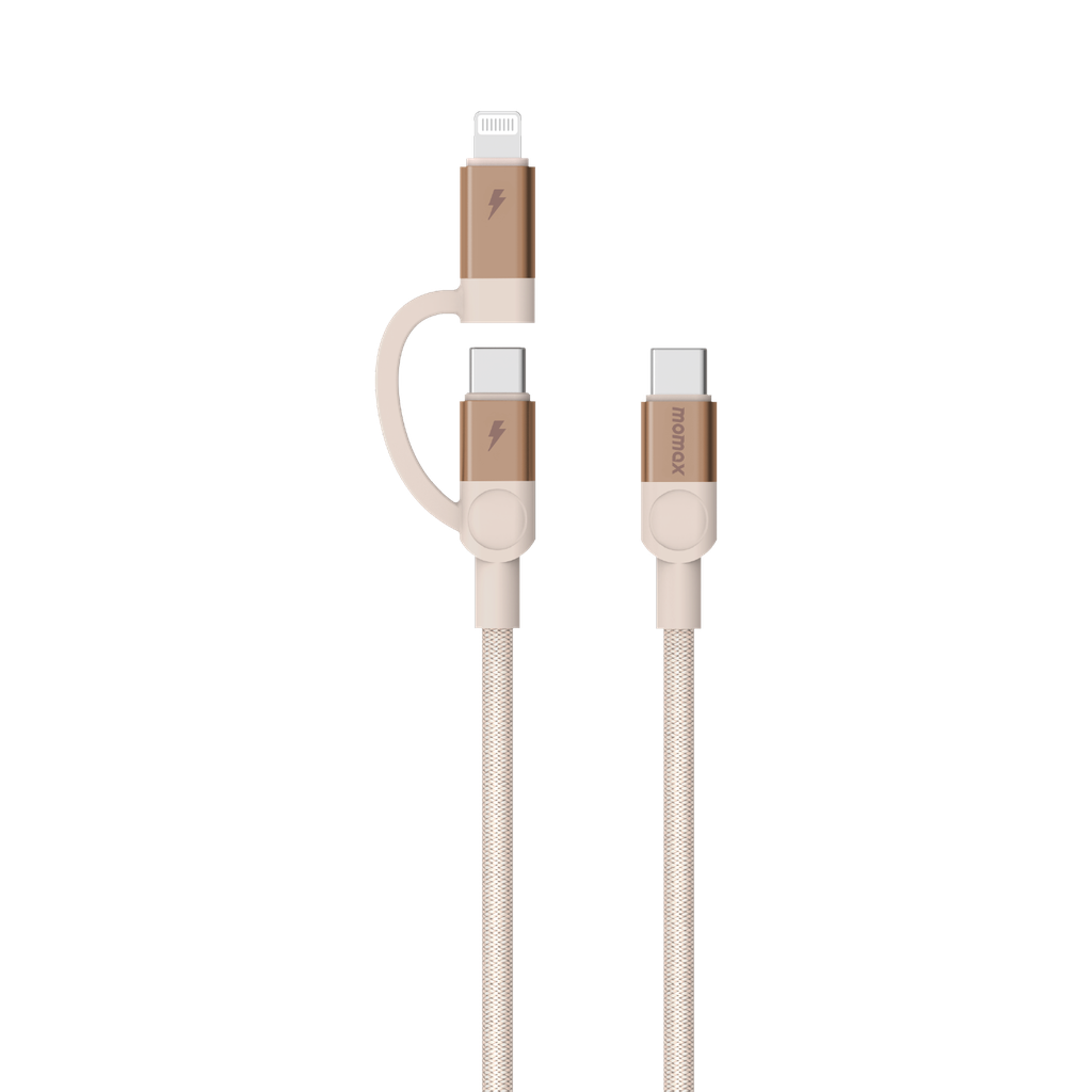 MOMAX MAG LINK USB-C TO C & LIGHTNING MAGNETIC CABLE 1M