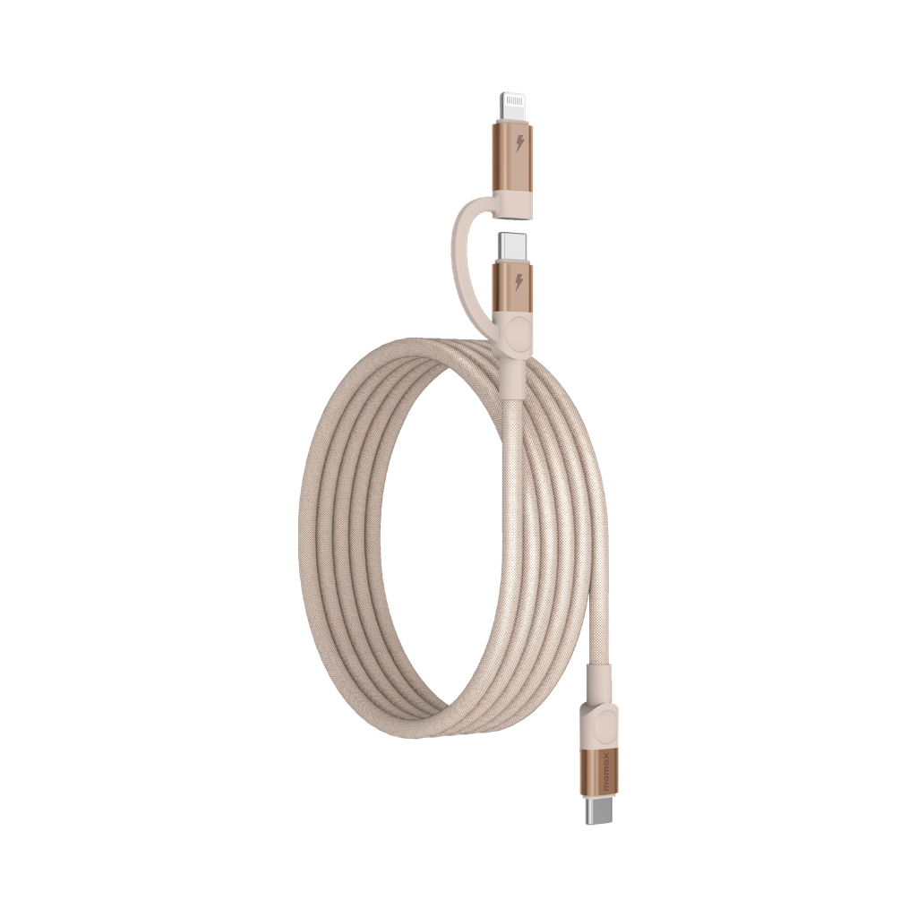 MOMAX MAG LINK USB-C TO C & LIGHTNING MAGNETIC CABLE 1M