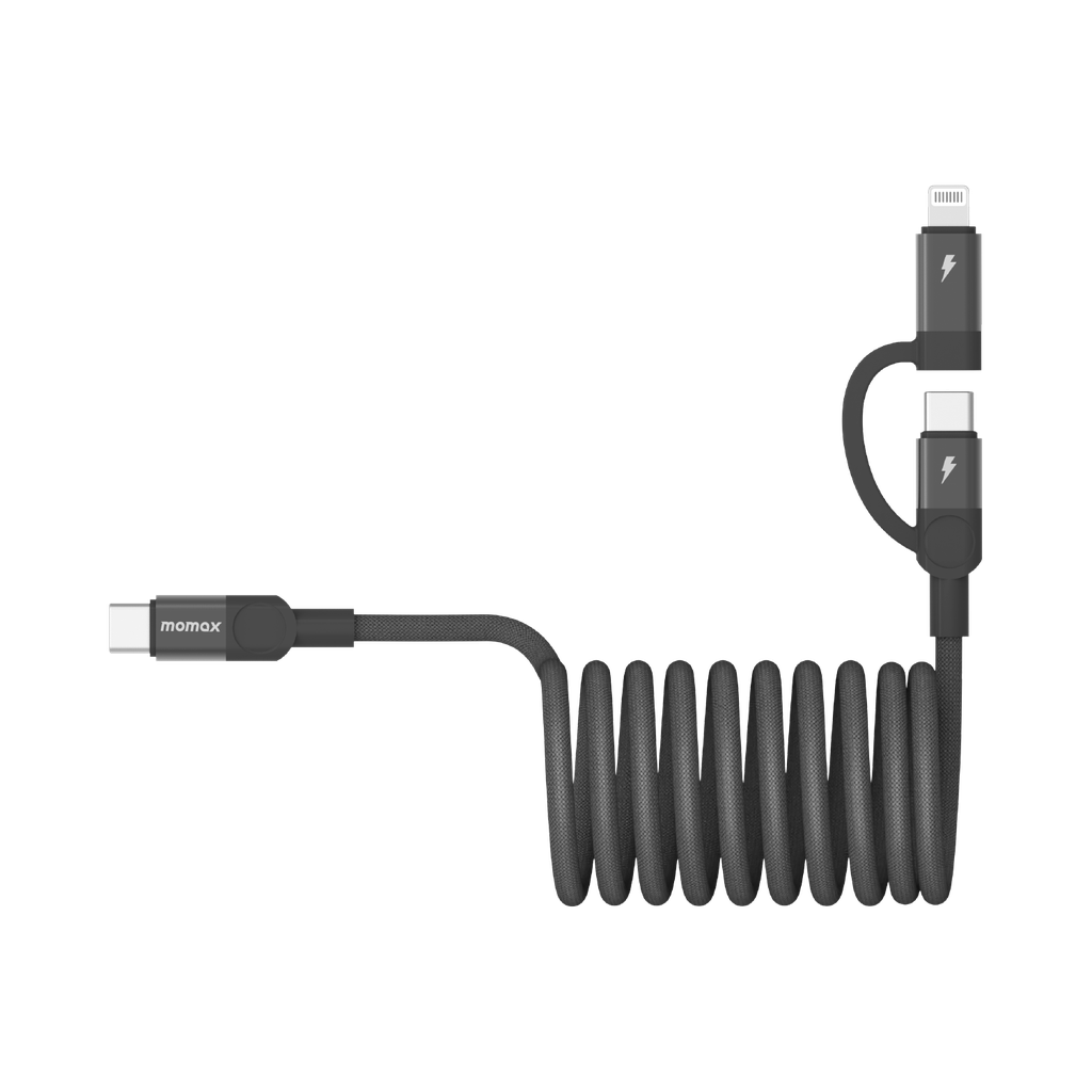 MOMAX MAG LINK USB-C TO C & LIGHTNING MAGNETIC CABLE 2M