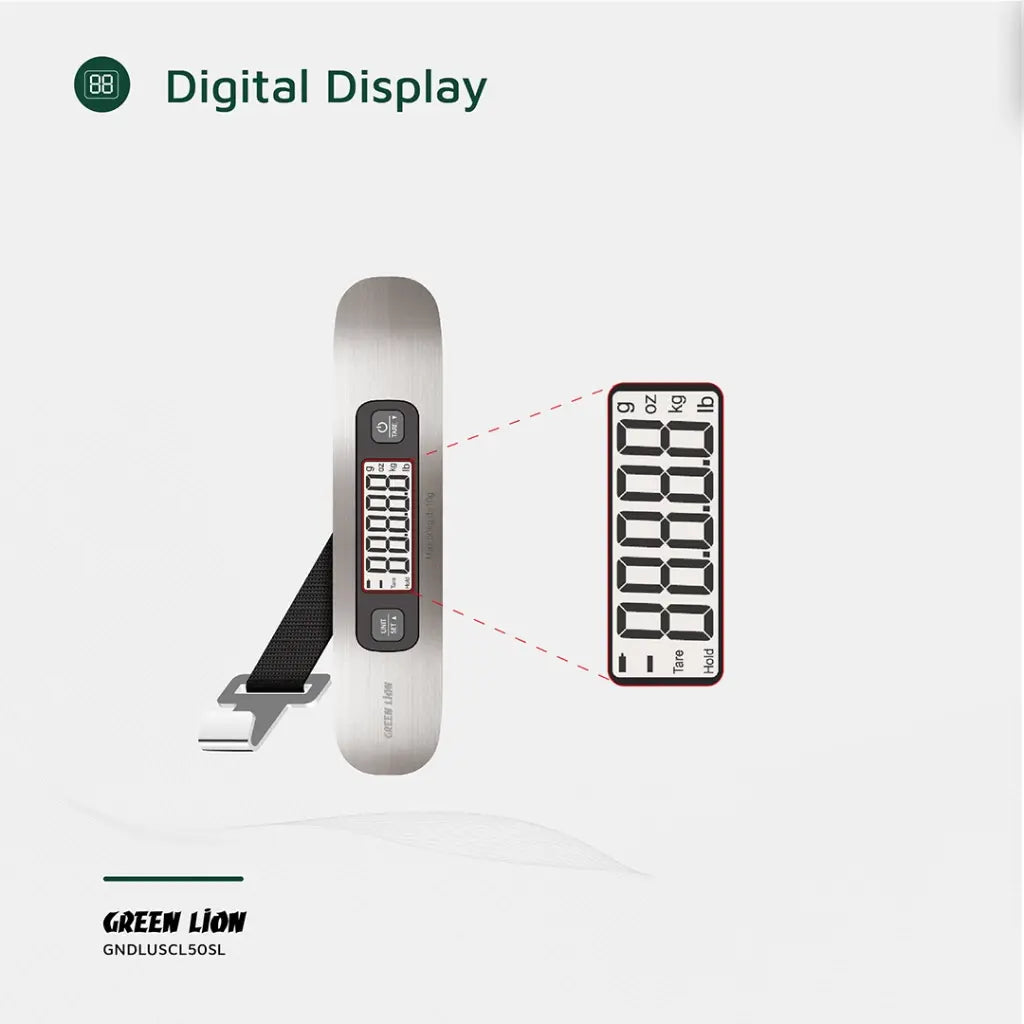 Green Lion Digital Luggage Scale - Silver