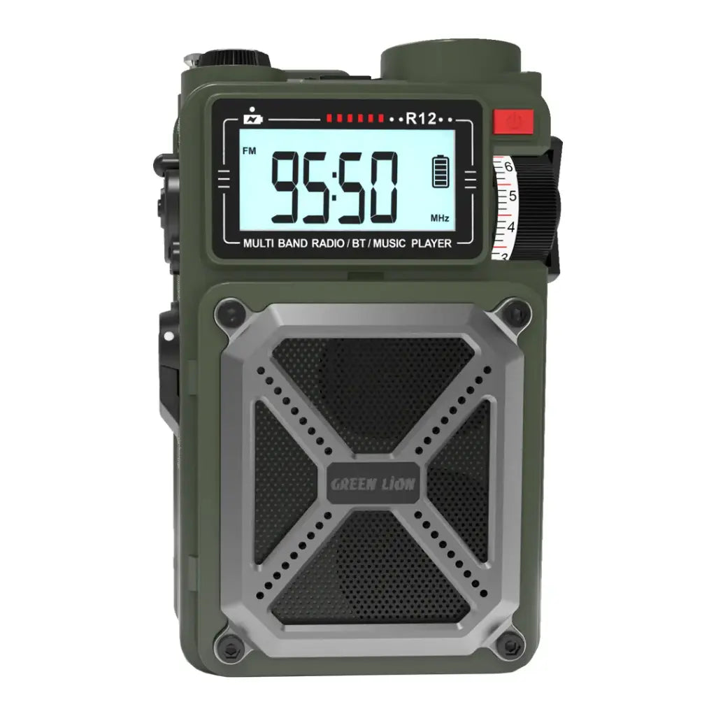Green Lion Vintage Solar Pro Radio and Bluetooth Speaker with Power Bank