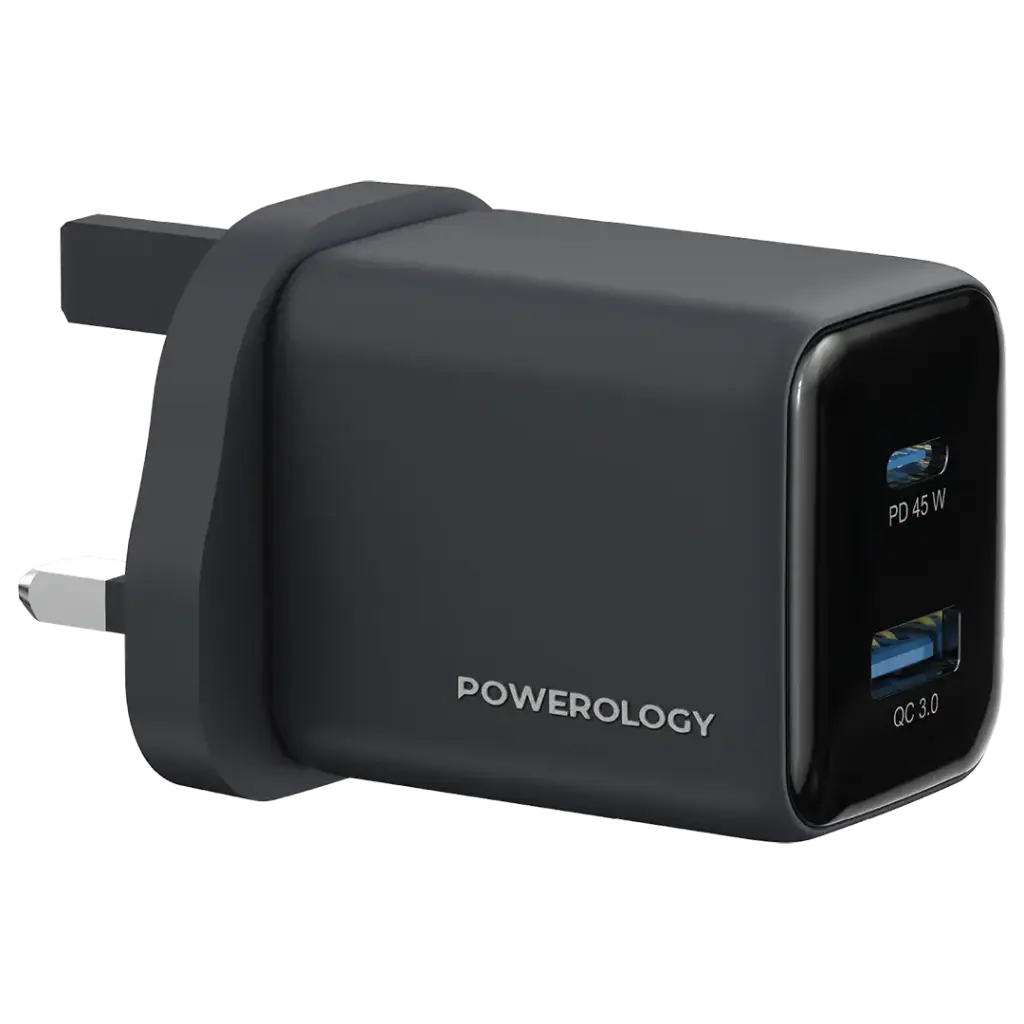 Powerology Volt-x 45W Usb A + Type C Wall Charger