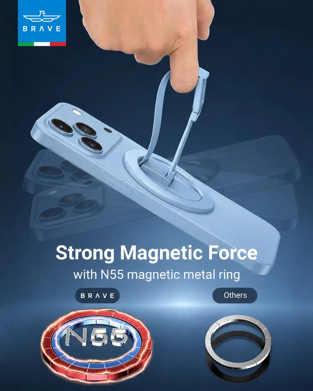 BRAVE Grip 3 in 1 Magnetic Grip And Kickstand - TECH STREET
