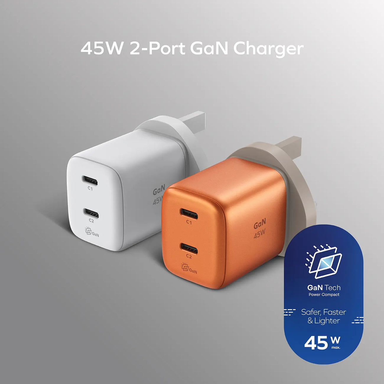 Momax 1-Charge 45W 2-Port GaN Charger