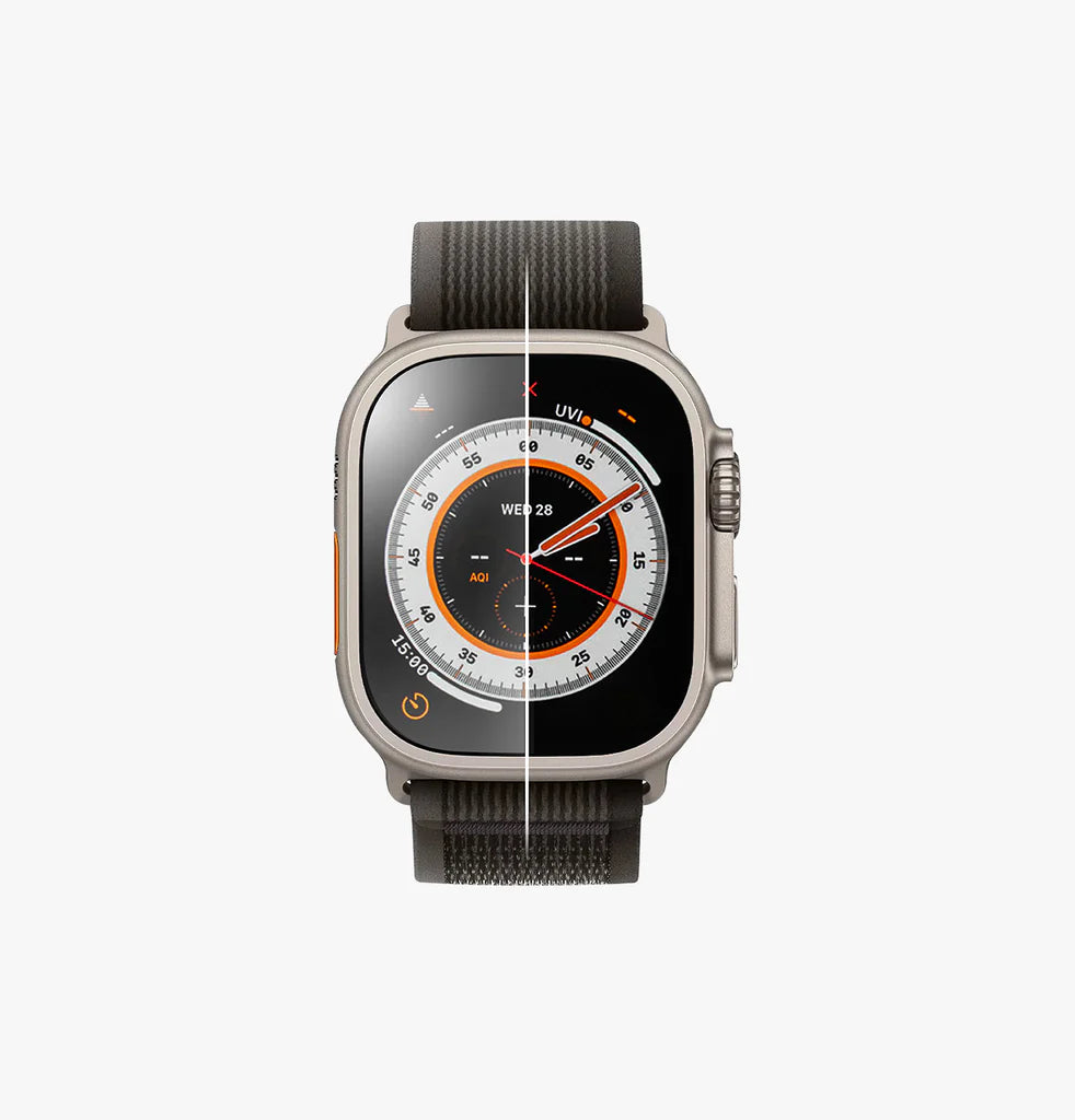 UNIQ Optix Duo Pro Apple watch ultra anti-reflective glass protector and stainless steel bezel