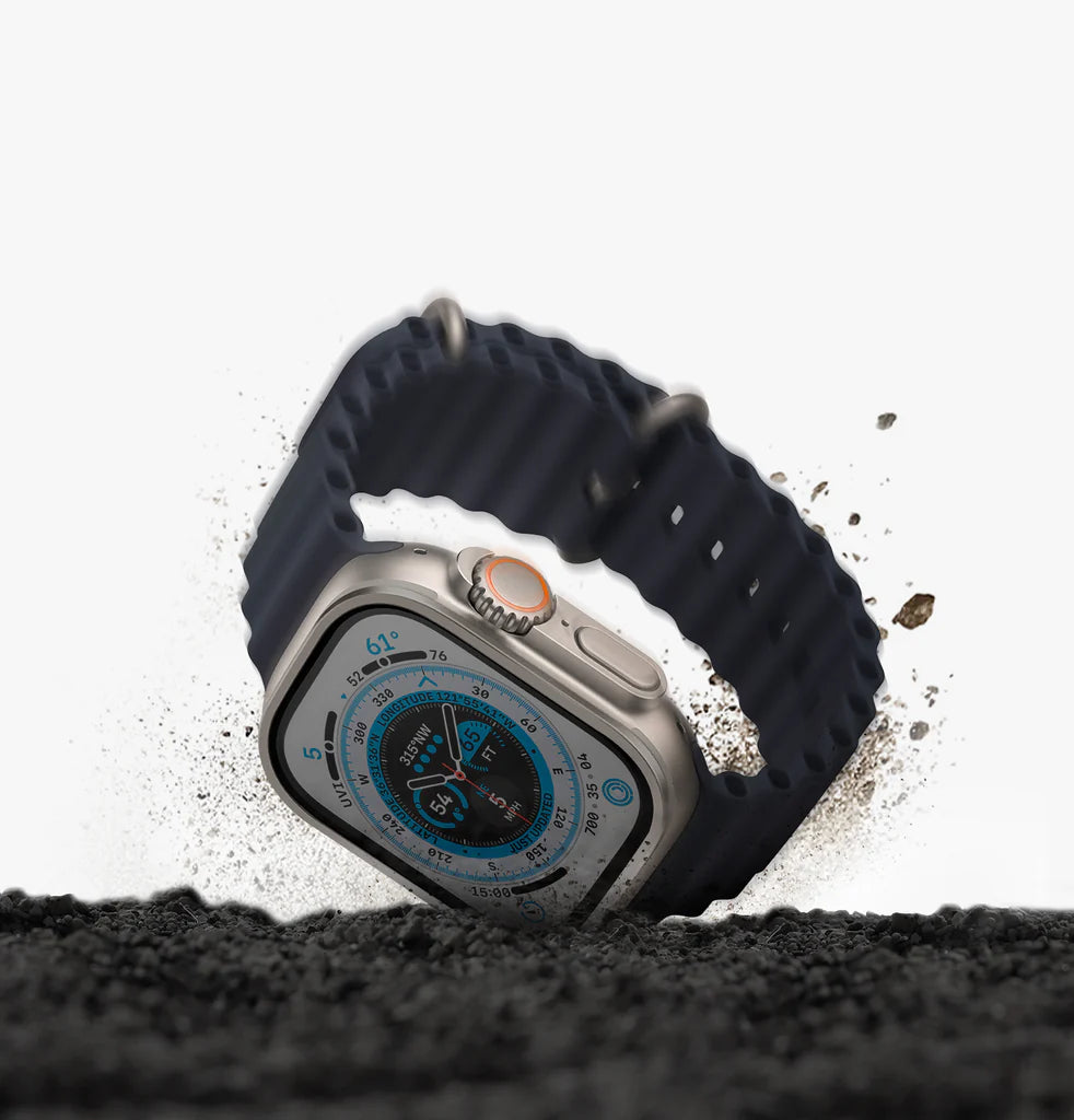 UNIQ Optix Duo Pro Apple watch ultra anti-reflective glass protector and stainless steel bezel