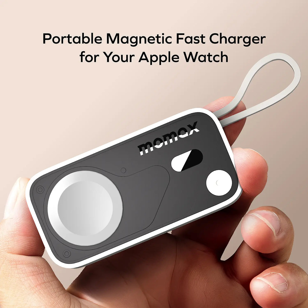 MOMAX 1-Power X Pro Mini⁺ 5000mAh Integrated Foldable USB-C Plug and Built-In USB-C Cable Battery Pack with Apple Watch Fast Charger