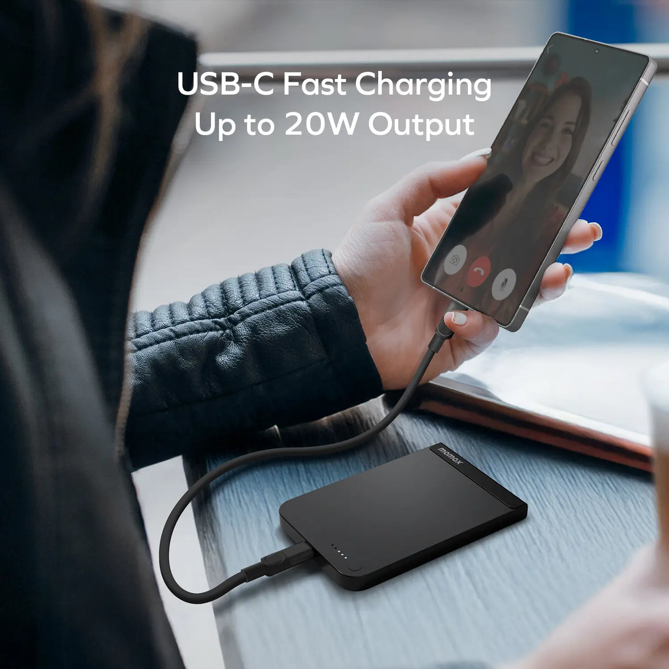 MOMAX 1-Power S.Pass 5000mAh Qi2 Magnetic Wireless Battery Pack