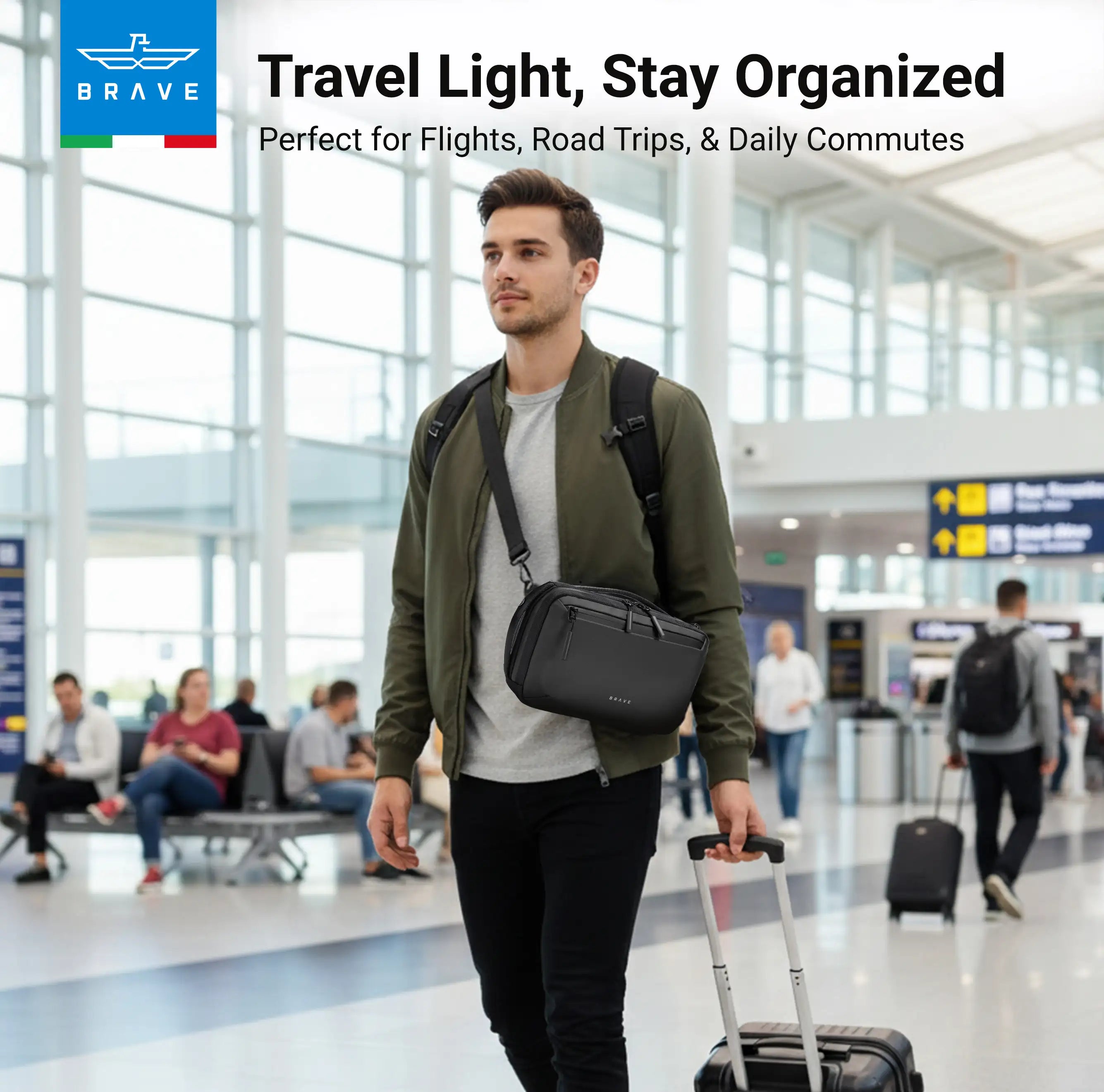 Brave BTP-05 Tech Pouch Organizer Portable Gadget Storage For Travel